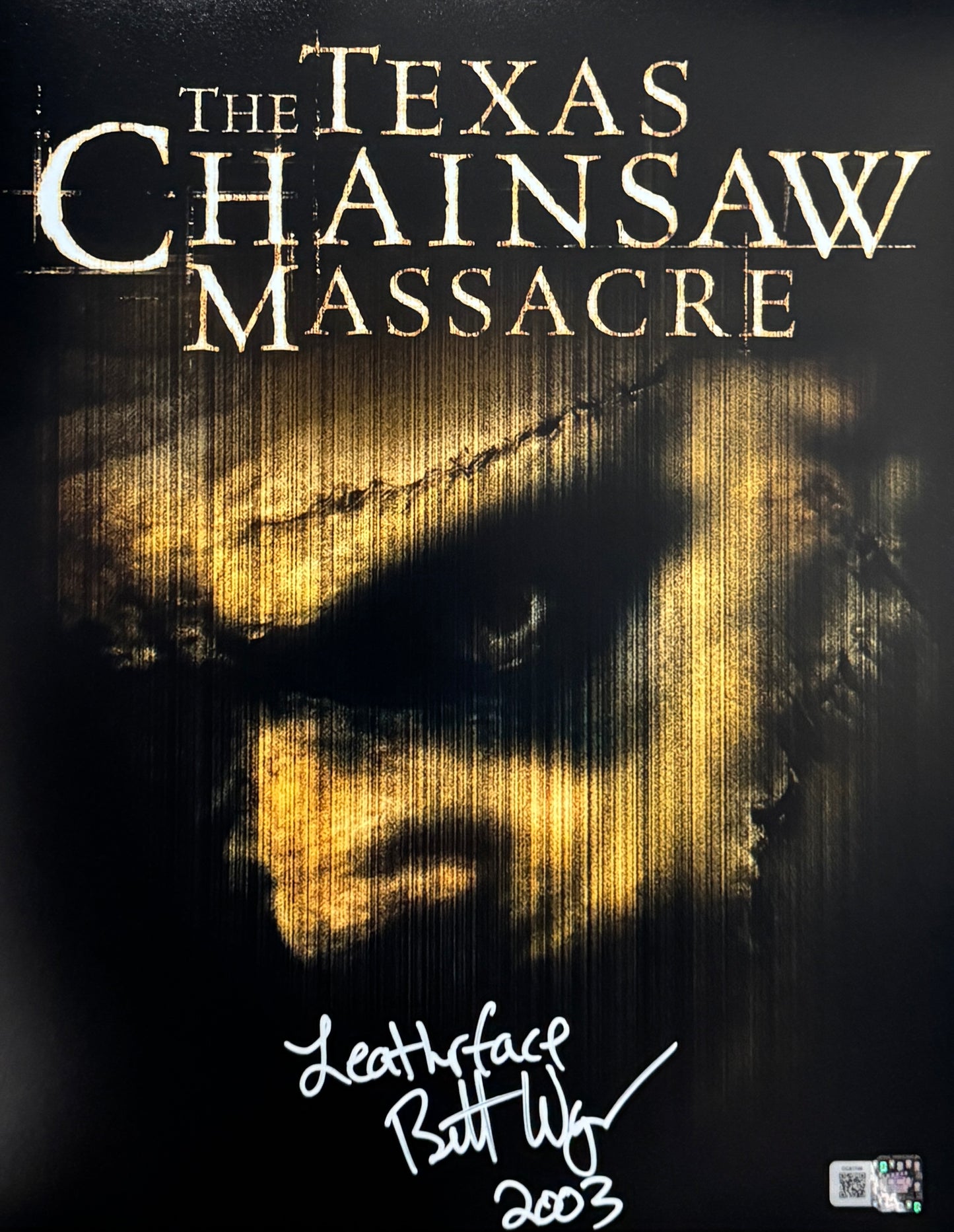 Brett Wagner signed 11x14 The Texas Chainsaw Massacre Title Photo