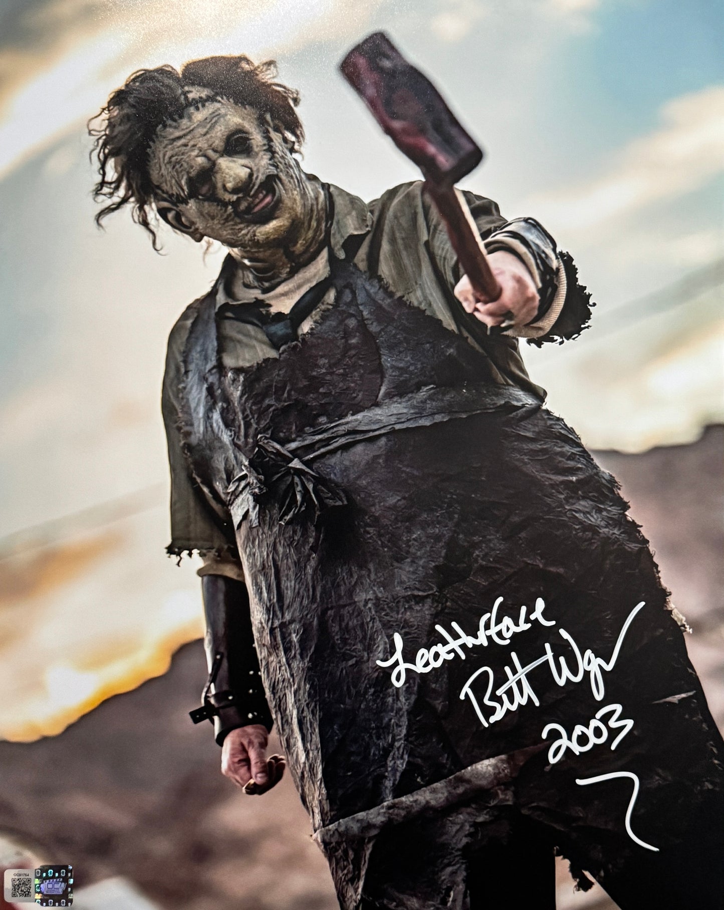 Brett Wagner signed 11x14 The Texas Chainsaw Massacre Leatherface Photo
