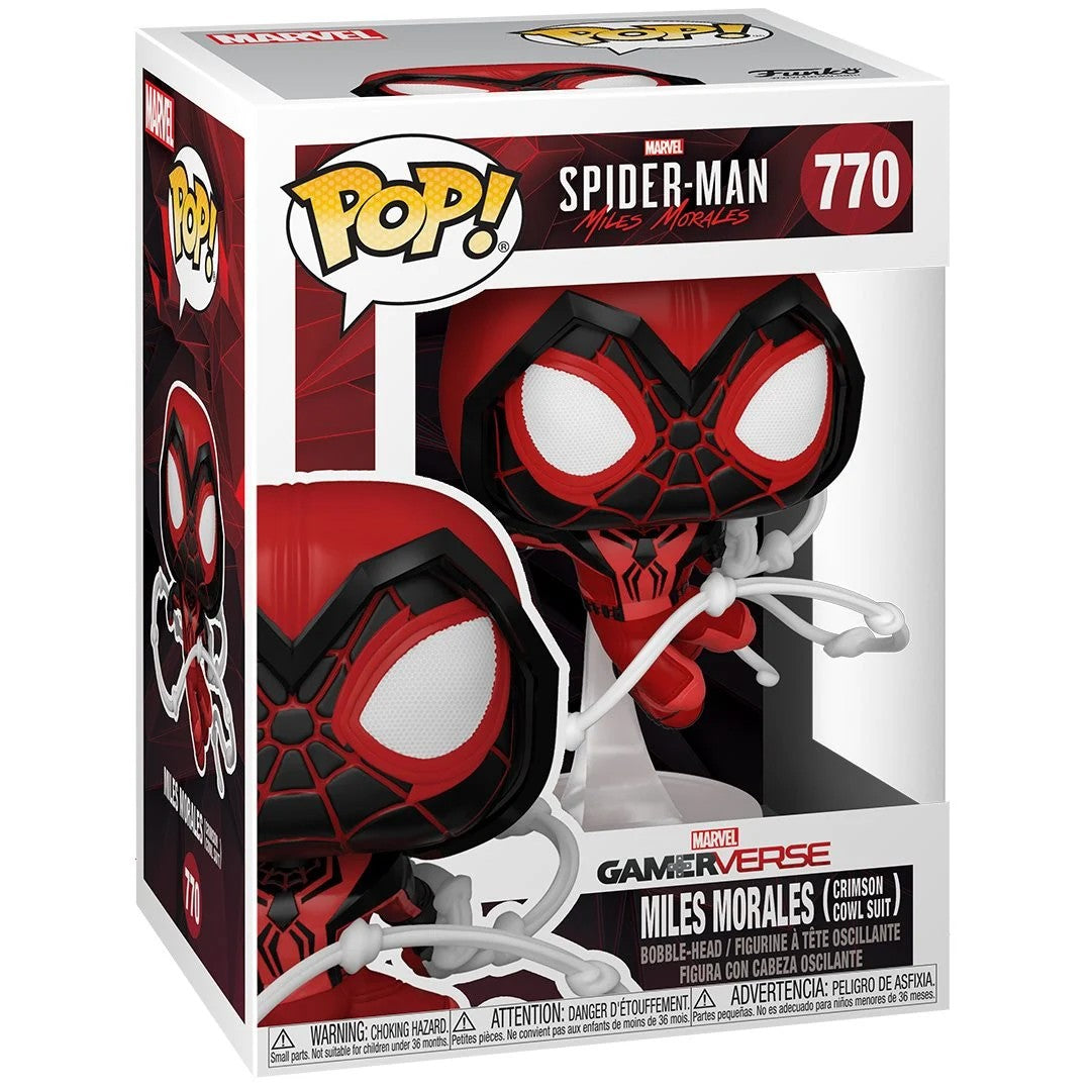 Shameik Moore signed Marvel Spider-Man Miles Morales Gamer-Verse Crimson Cowl Suit Funko #770 (Pre-Order)