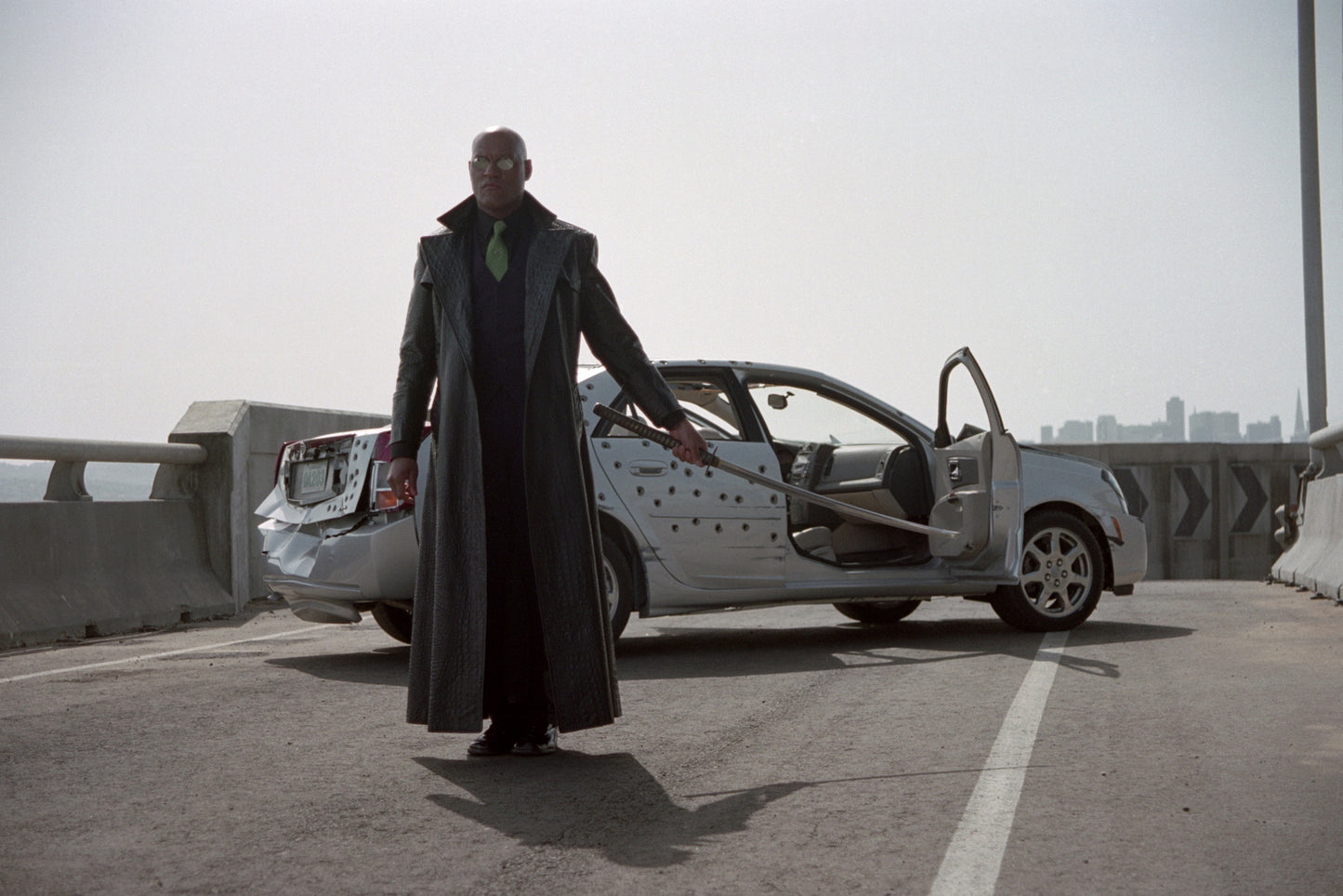 Laurence Fishburne signed The Matrix Reloaded Morpheus Image#1 (8x10, 11x14) Pre-Order