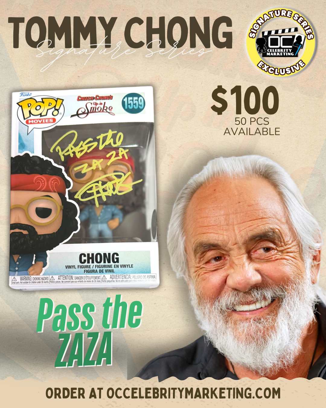 Tommy Chong Signature Series: Cheech & Chong's Up in Smoke Chong Funko Pop! #1559 (#/50)