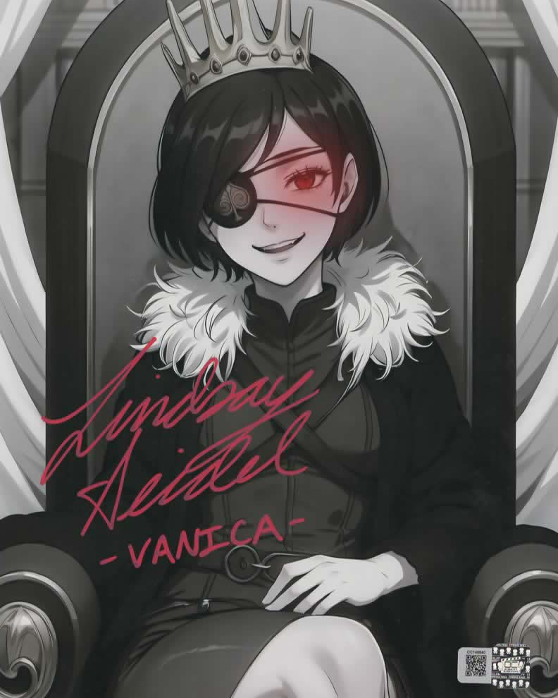 Lindsay Seidel signed 8x10 Black Clover Vanica Photo A