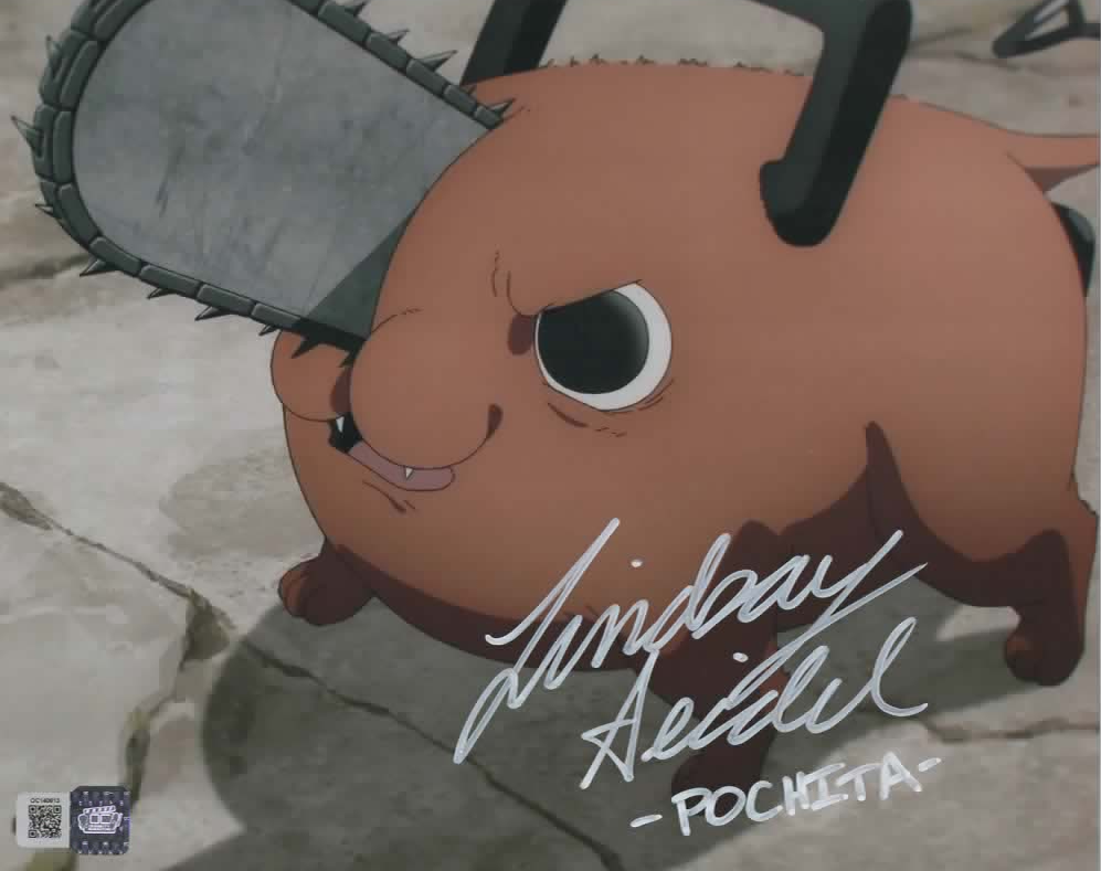 Lindsay Seidel signed 8x10 Chainsaw Man Pochita Photo A