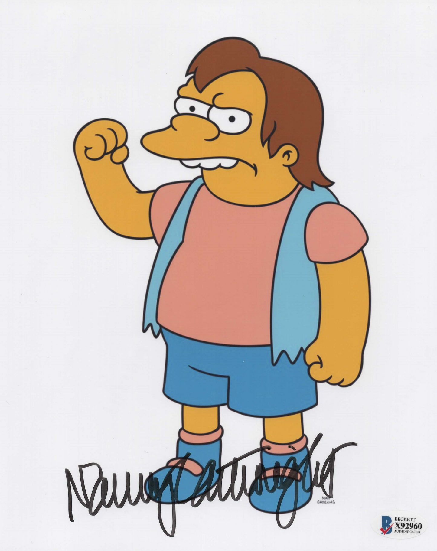 Nancy Cartwright signed 8x10 The Simpsons Nelson Muntz photo