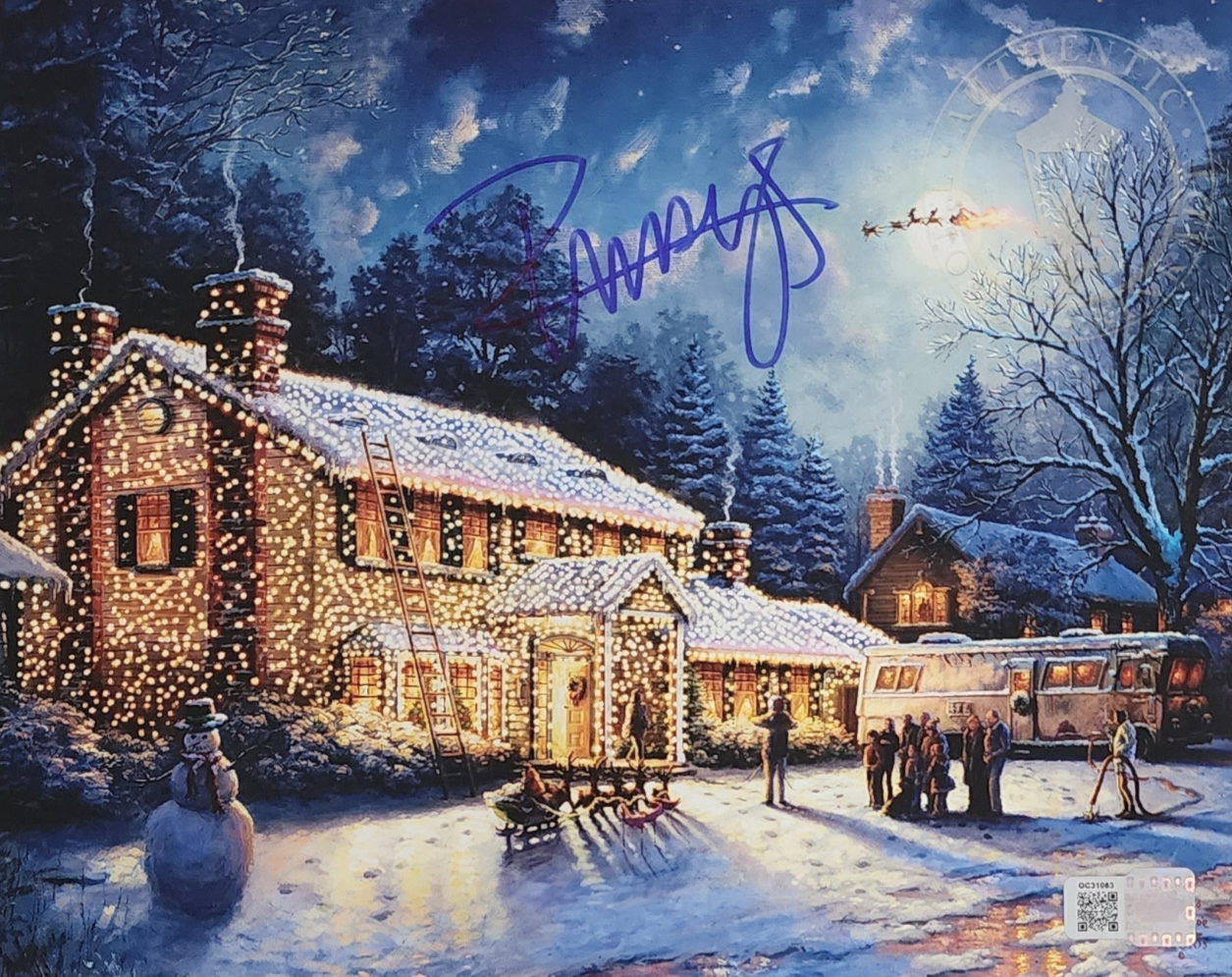 Randy Quaid signed 8x10 Christmas Vacation Photo OCCM QR Auto-B