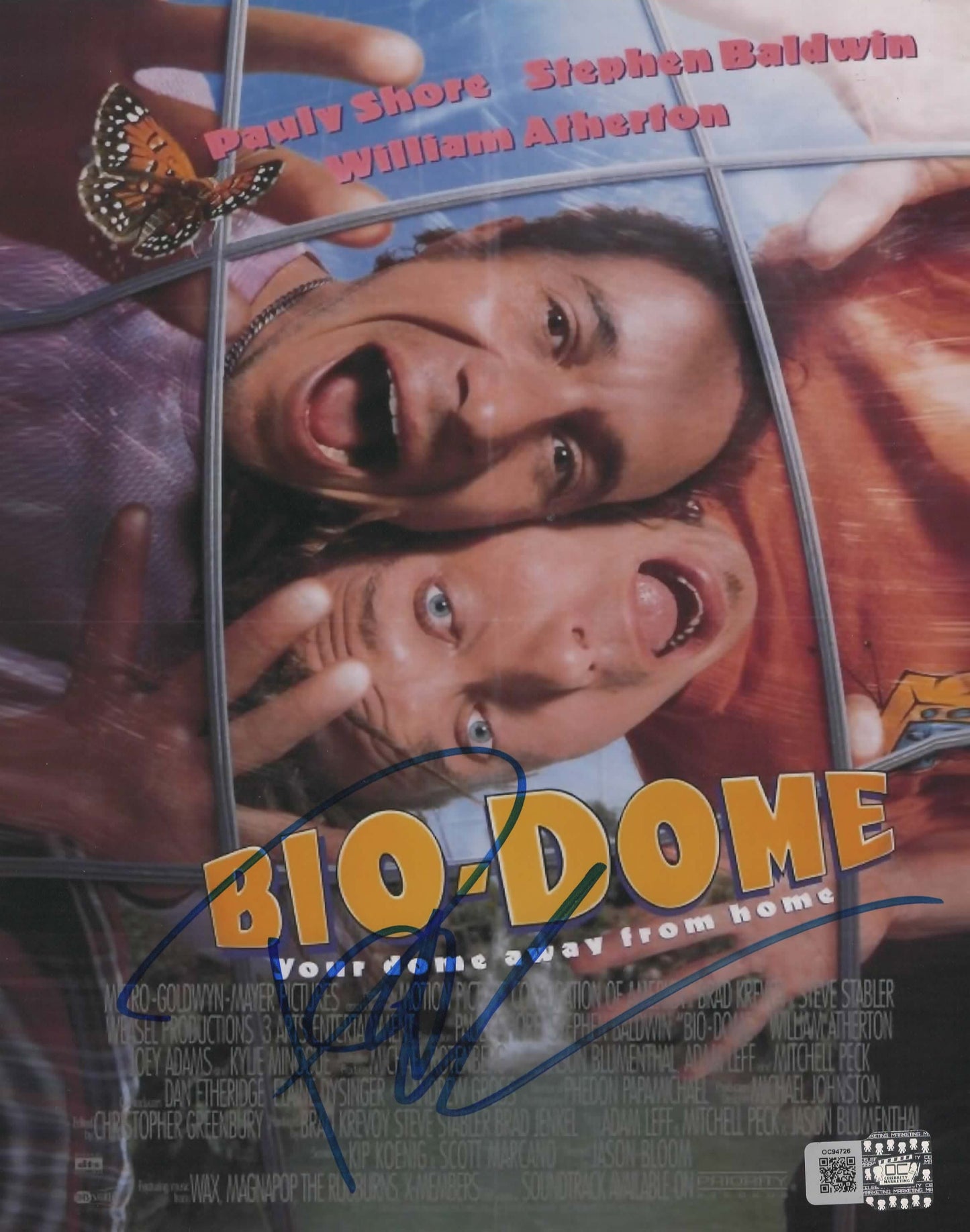 Pauly Shore signed Bio-Dome movie poster photo 1A