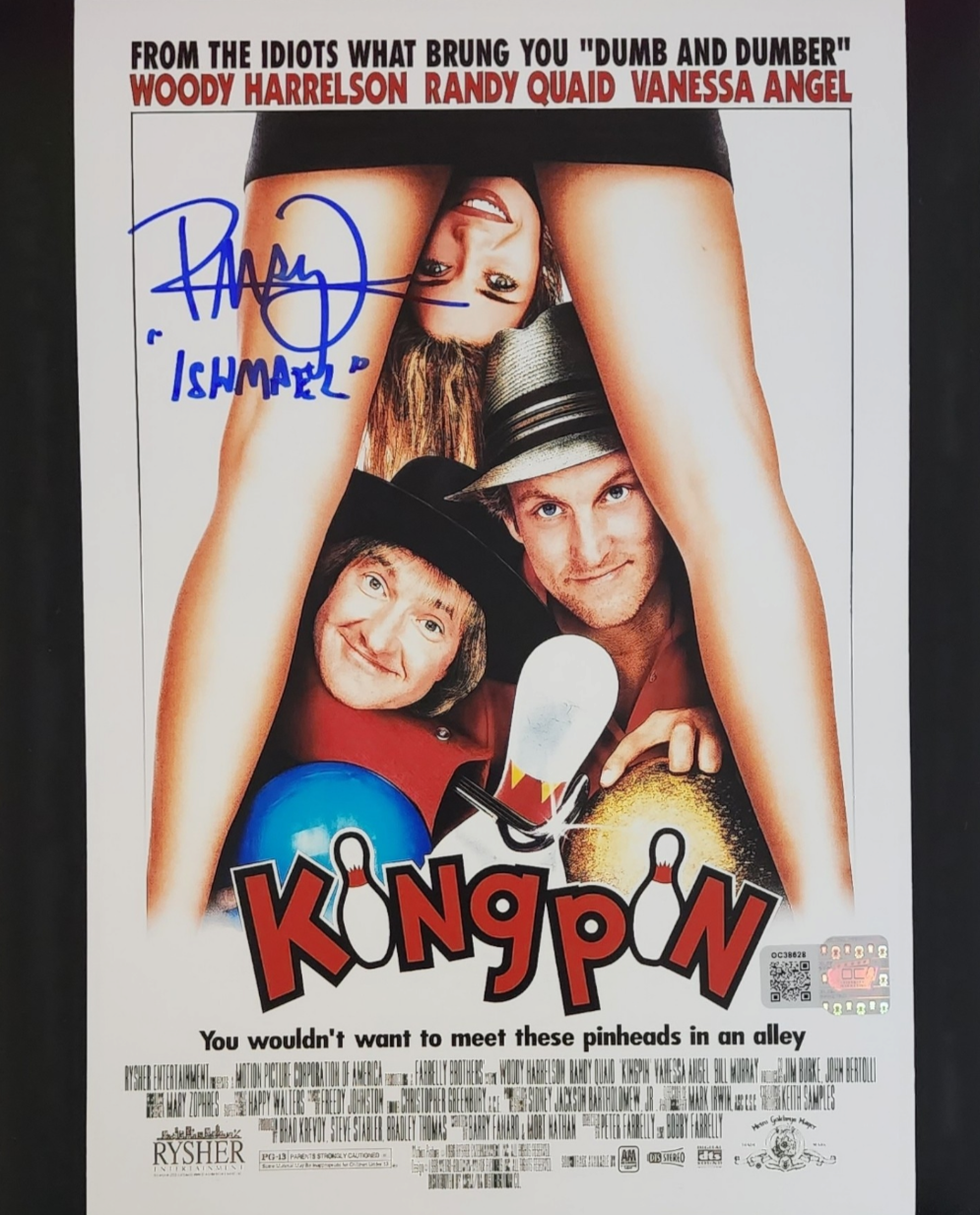 Randy Quaid signed 8x10 King Pin "Ishmael" photo OCCM QR code Autographed