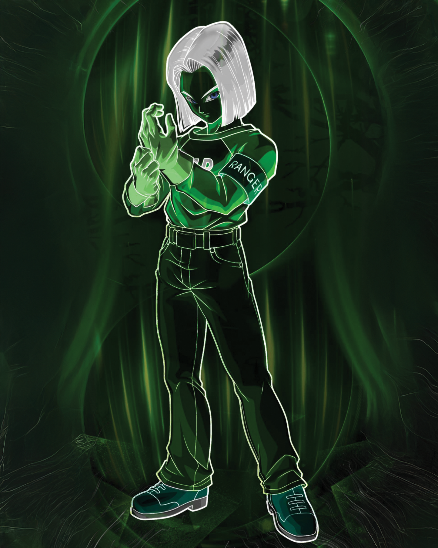 Chuck Huber signed Dragon Ball Z Android 17 Image #4 (8x10, 11x17) Pre-Order
