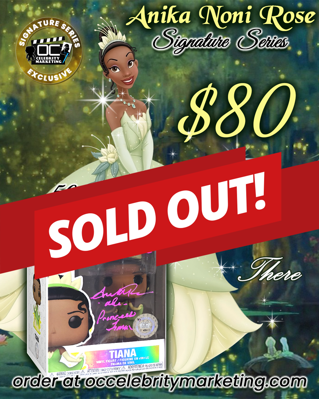 Anika Noni Rose Signature Series: Disney 100 Tiana Funko #1321 (#/50)