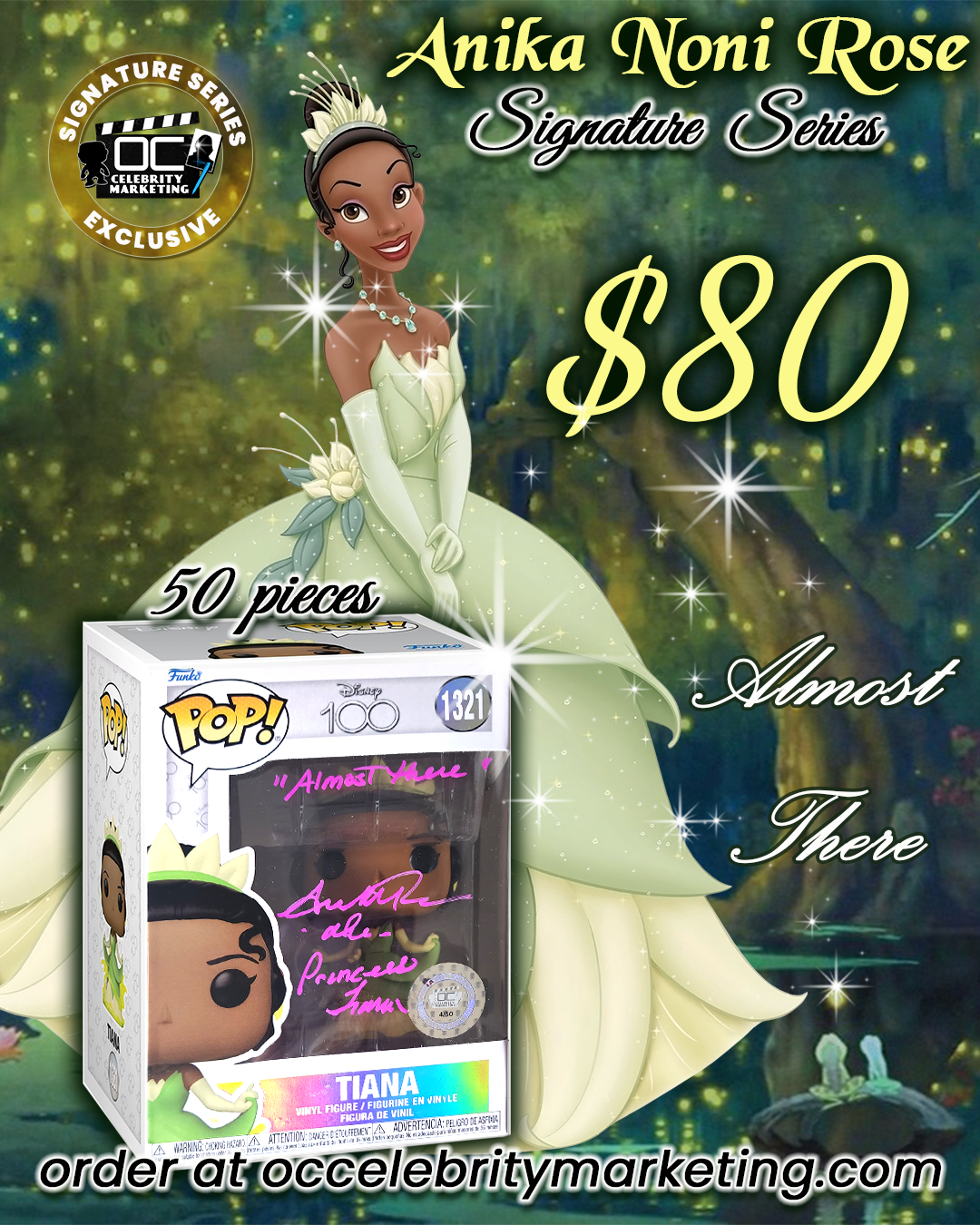 Anika Noni Rose Signature Series: Disney 100 Tiana Funko #1321 (#/50)