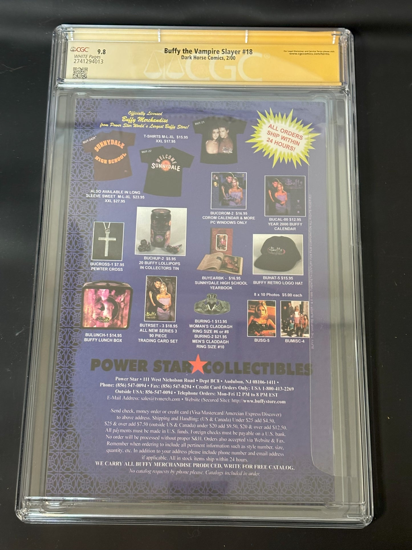 Sarah Michelle Gellar Autographed 2018 Buffy the Vampire Slayer #18 Jeff Matsuda & Jon Sibal Cover CGC SS 9.8