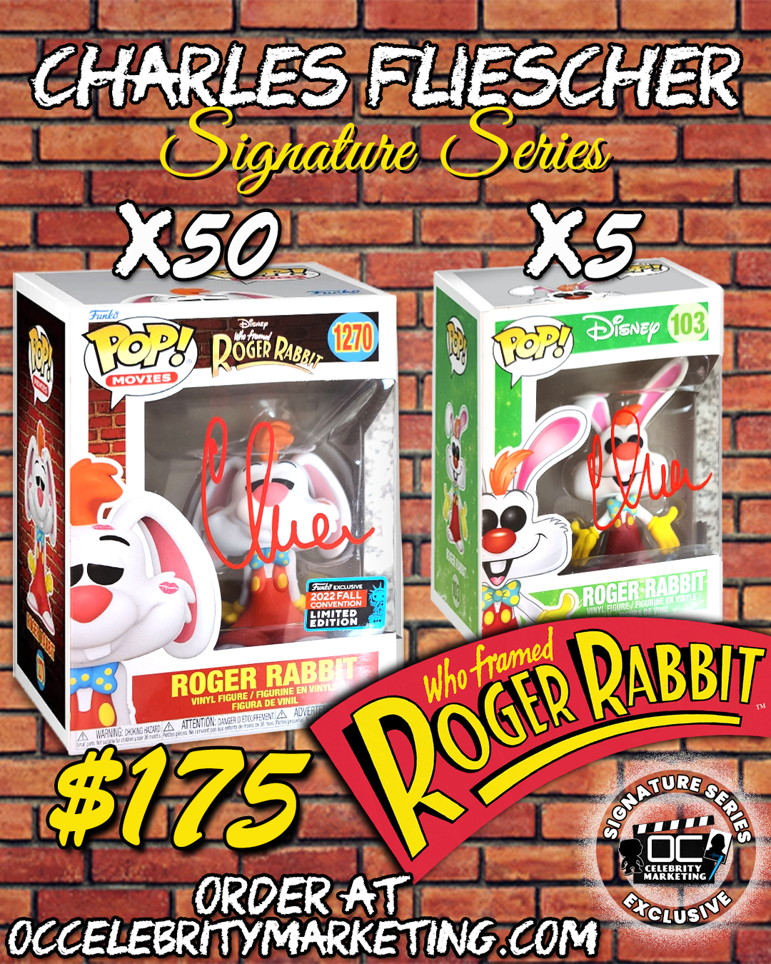 Charles Fliescher Signature Series: Roger Rabbit Funko Pop! (#/50)