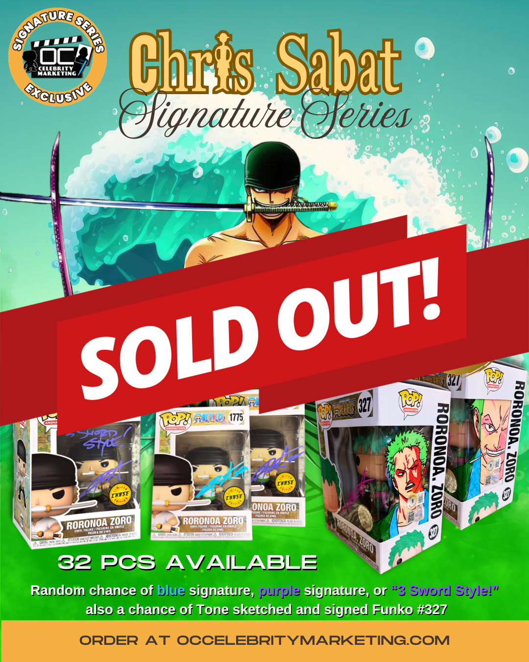 Chris Sabat Signature Series: One Piece Roronoa Zoro LE CHASE