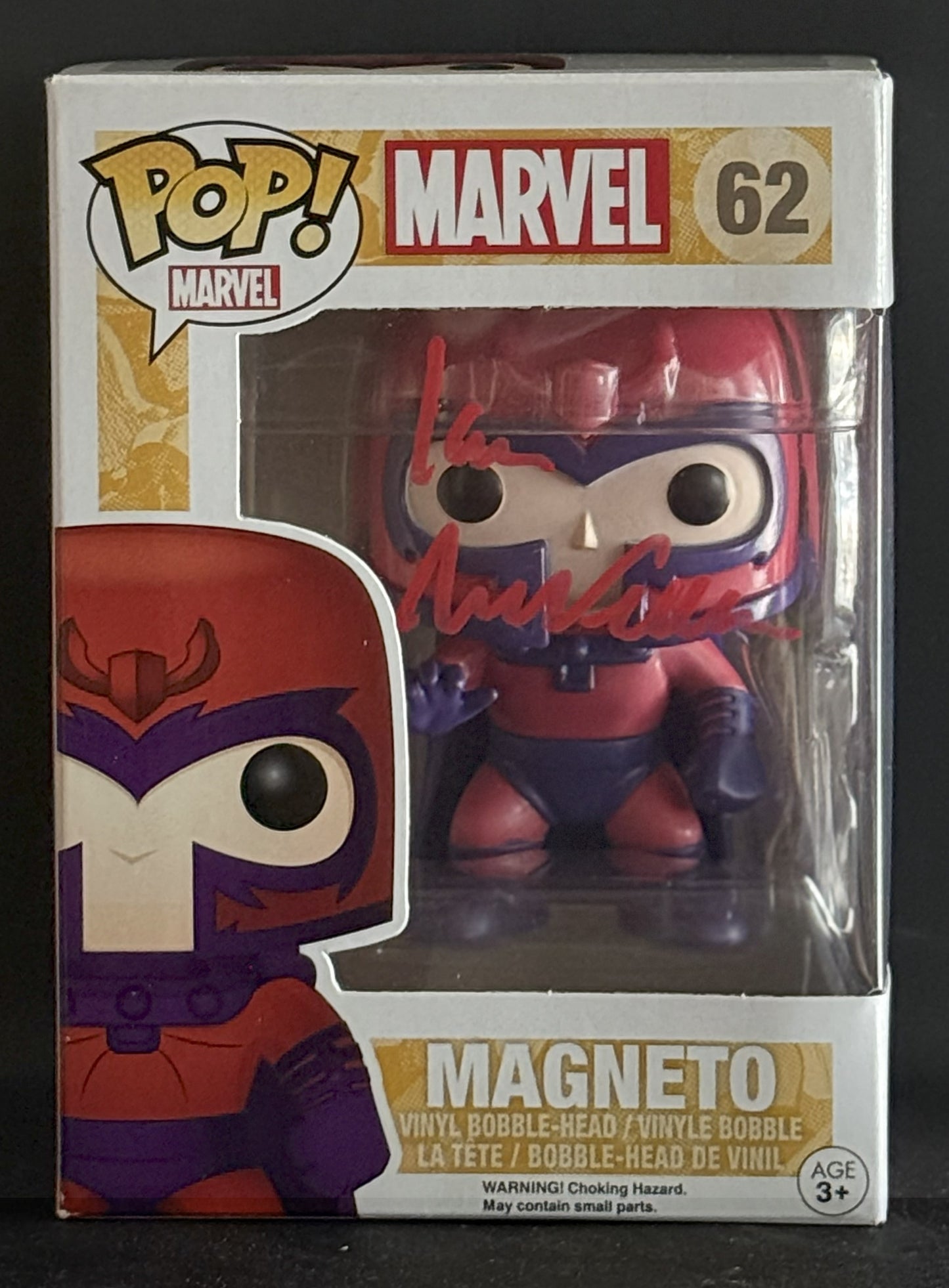 Ian McKellen signed Marvel X-Men Magneto Funko Pop! #62 (B)