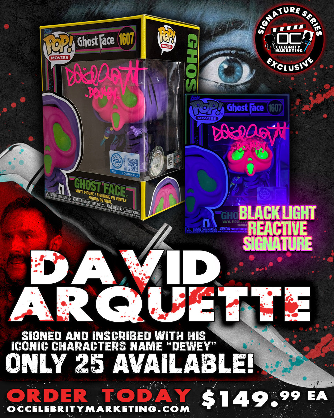 David Arquette: Ghost Face Funko Pop! #1607 (#/25) – OC Celebrity