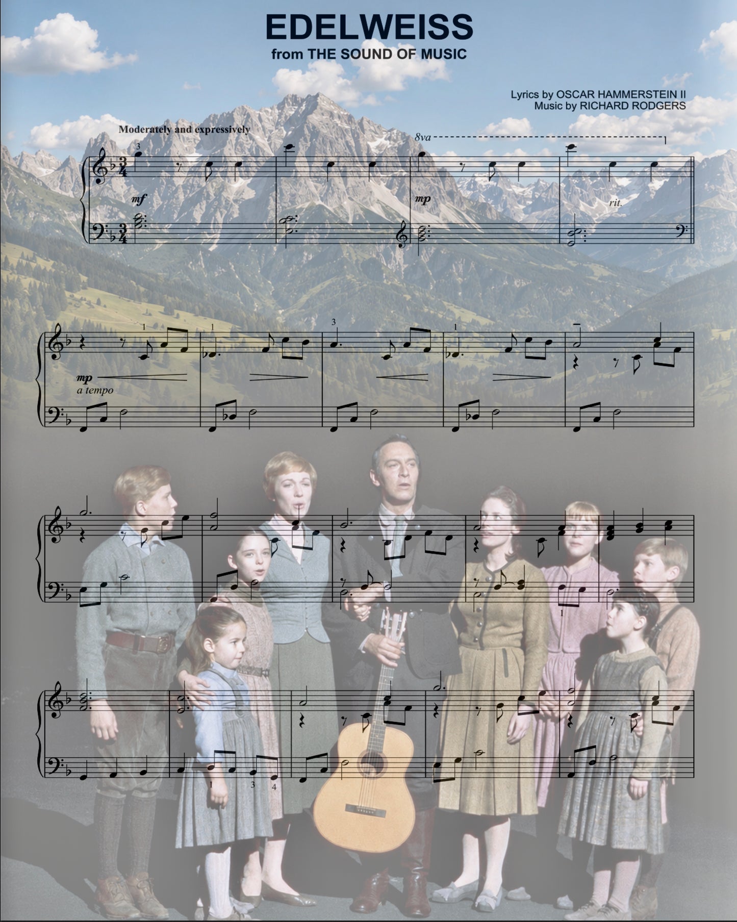 The Sound of Music Cast Multi-Signature Music Photo #3 – Choose Your Signer