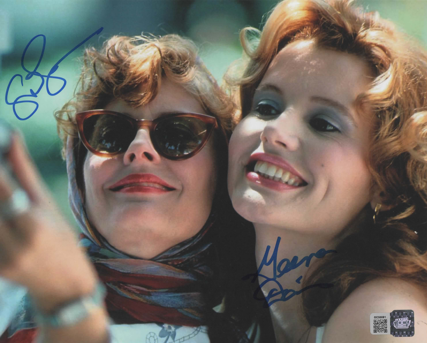 Geena Davis and Susan Sarandon signed 8x10 Thelma & Louise photo 1A