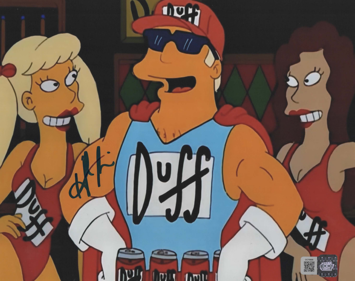 Hank Azaria signed 8x10 The Simpsons Duffman photo