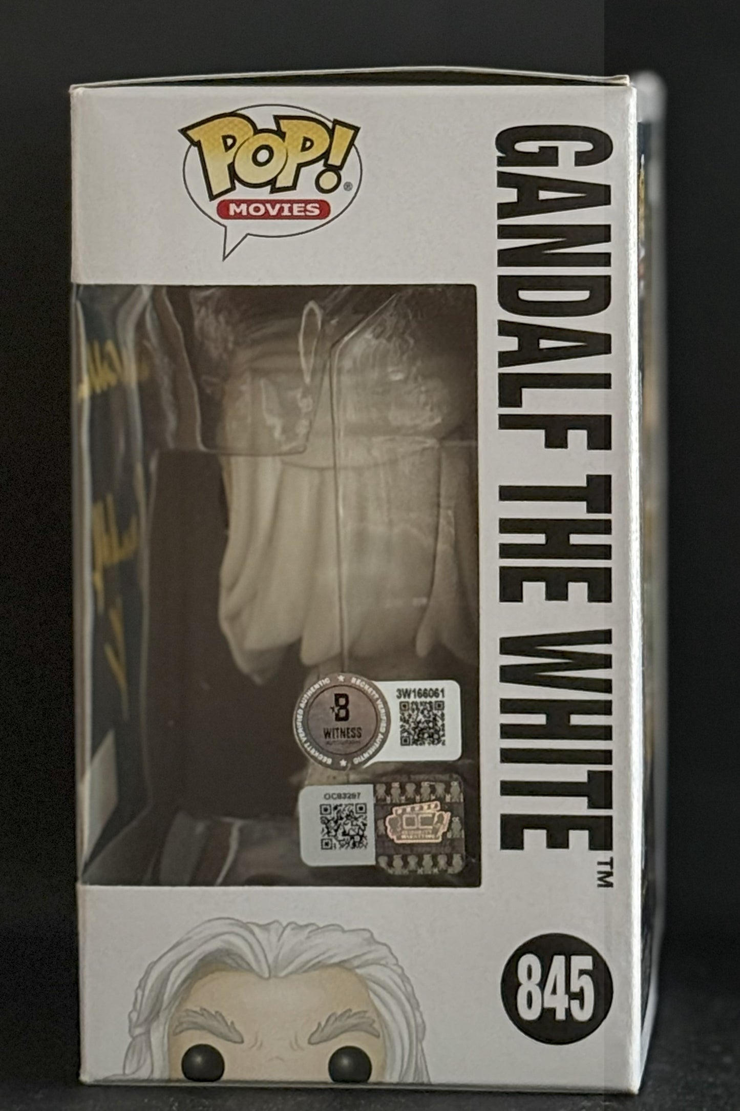Ian McKellen signed LOTR Hot Topic Exclusive Gandalf The White Funko Pop! #845