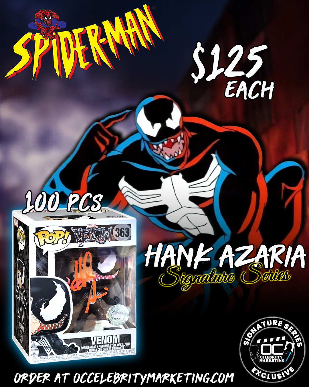 Hank Azaria Signature Series: Marvel Venom Funko Pop! #363 (#/100)