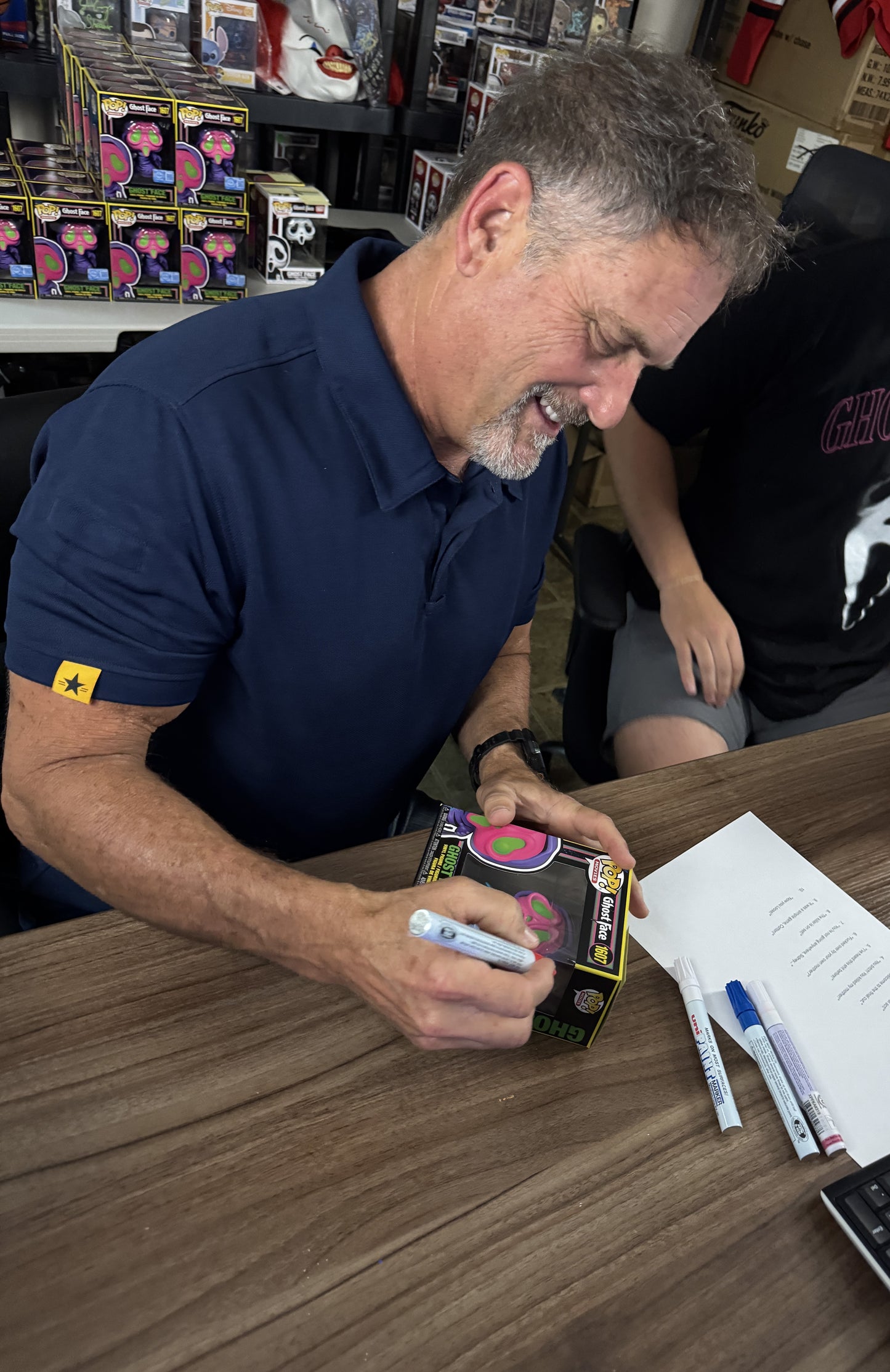 Jeff Brockton signed Blacklight Ghost Face Scream 3 Funko Pop!