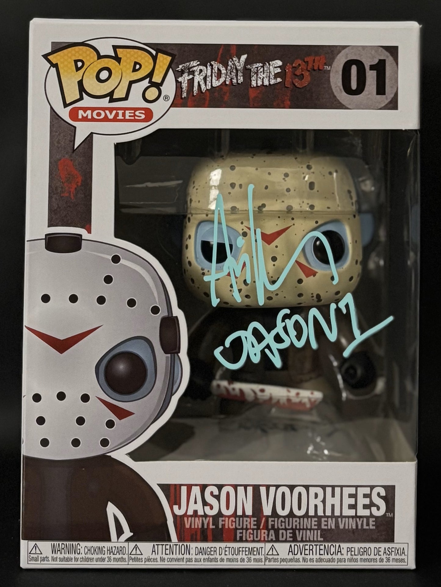 Ari Lehman signed Friday the 13th Jason Voorhees Funko Pop! #01 - L. Blue