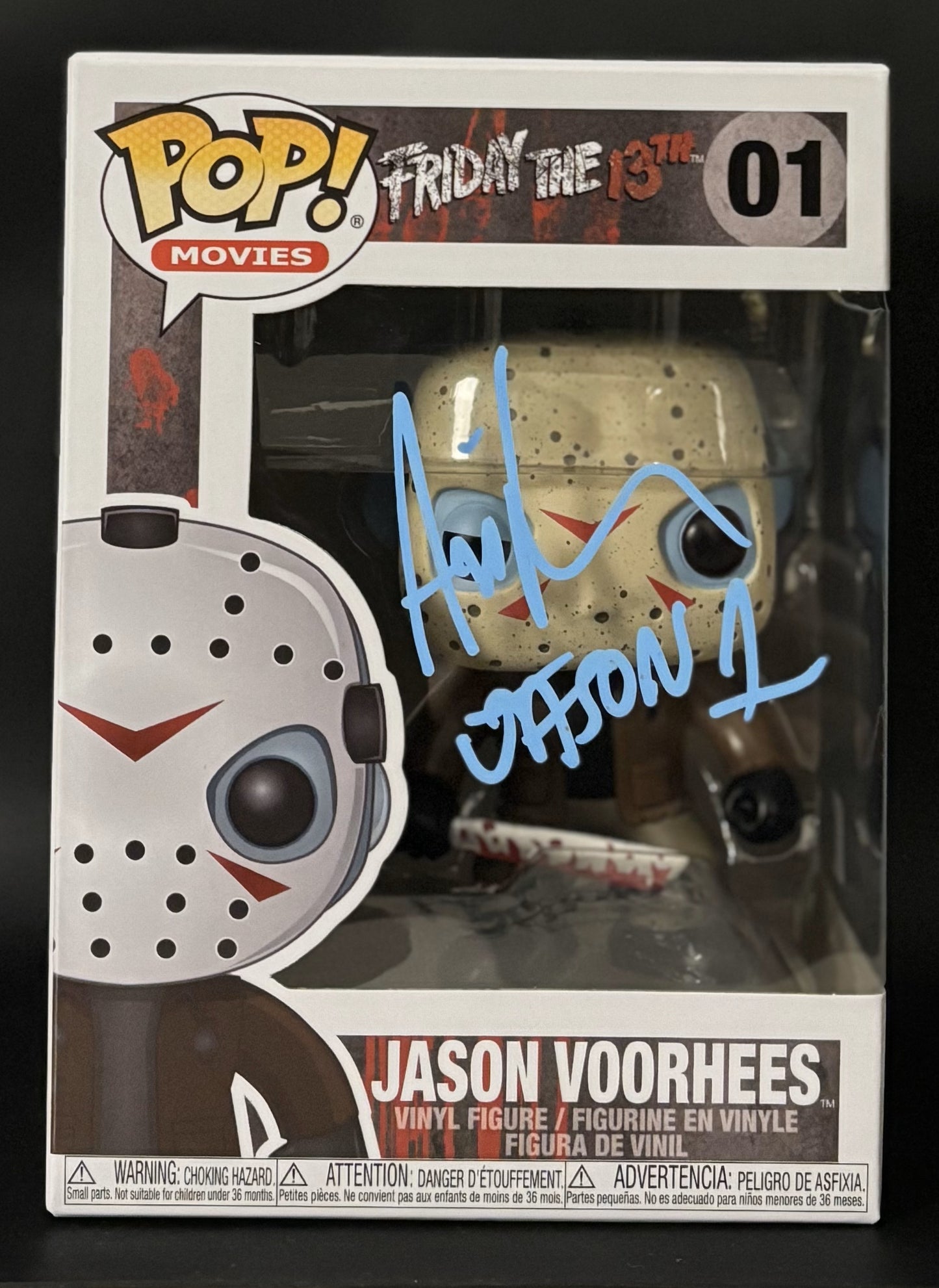 Ari Lehman signed Friday the 13th Jason Voorhees Funko Pop! #01 - Blue