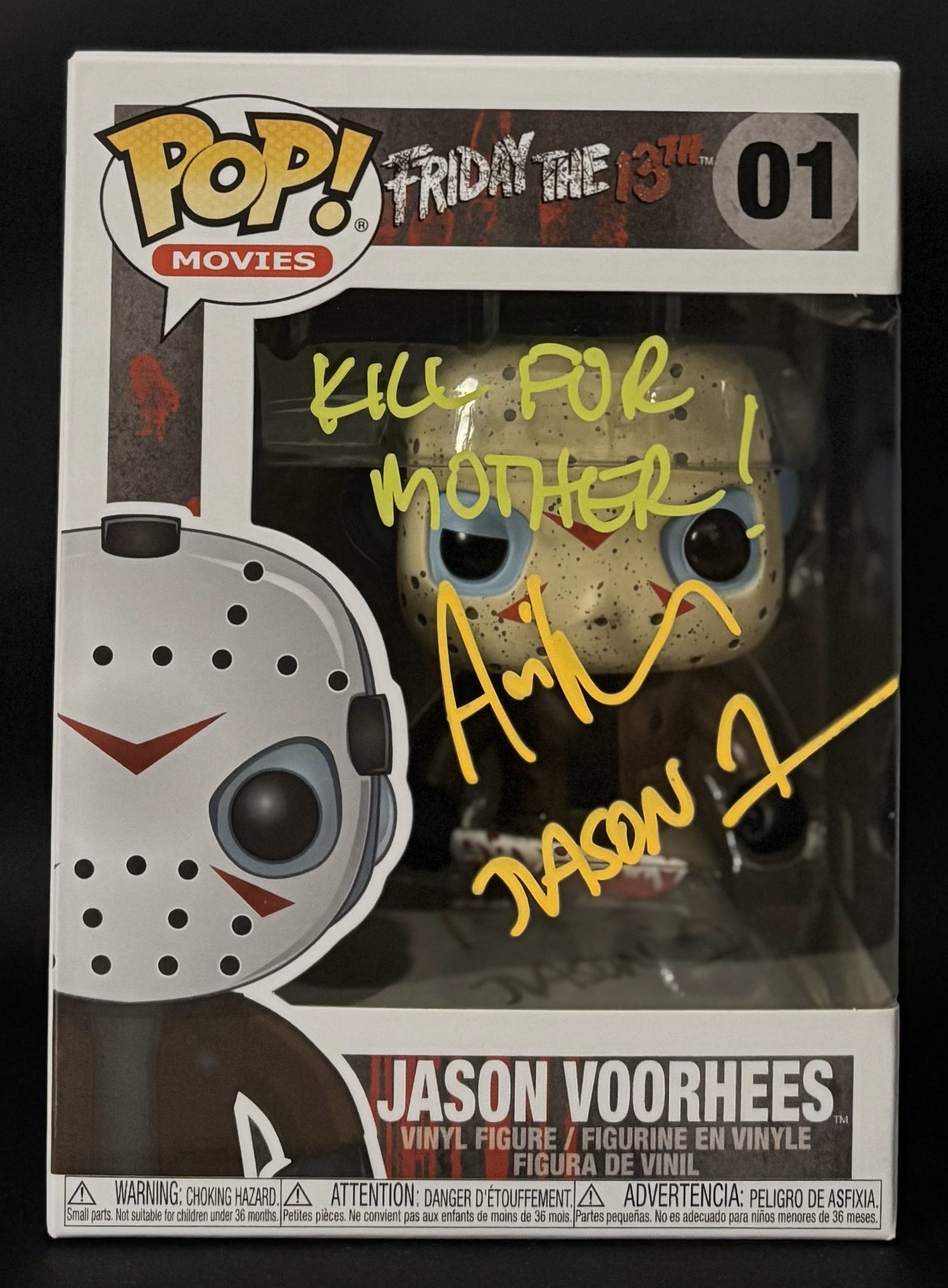 Ari Lehman signed Friday the 13th Jason Voorhees Funko Pop! #01 "Kill For Mother" - F.O/F.Y