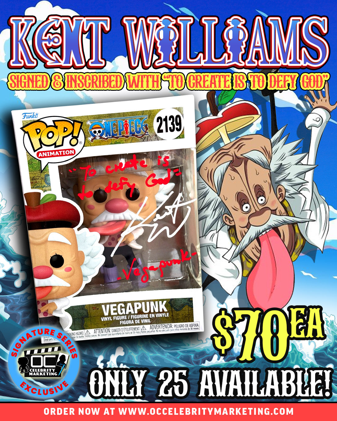 Kent Williams: One Piece Vegapunk Funko Pop! #2139 (#/25) – OC
