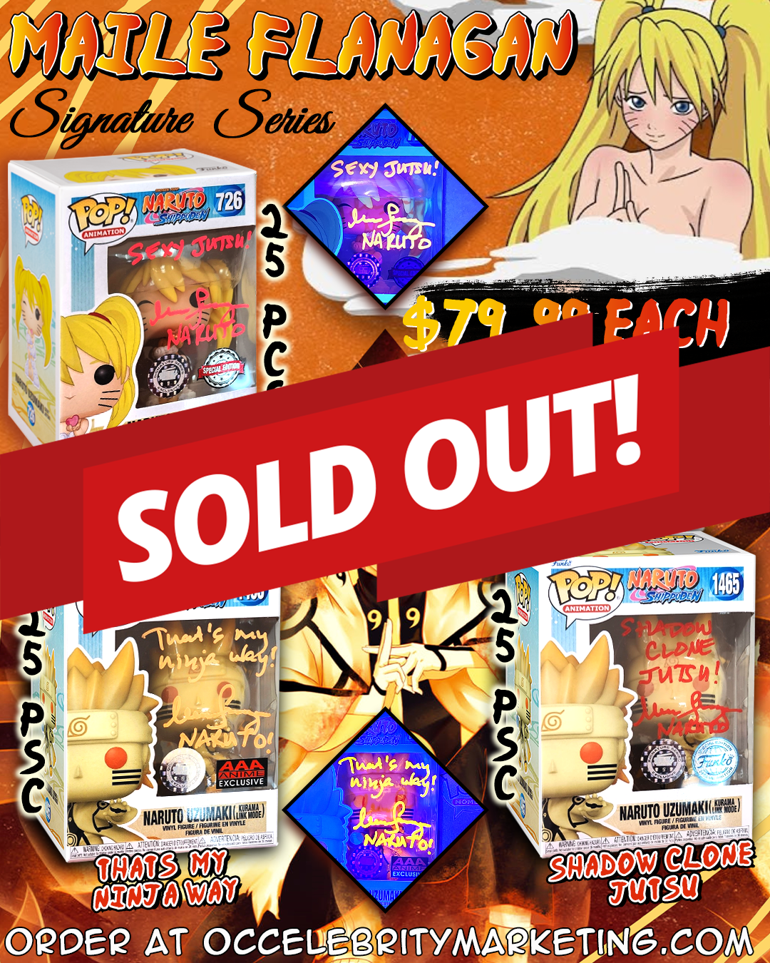 Maile Flanagan Signature Series: Naruto Shippuden Naruto Uzumaki Funko (#/25)