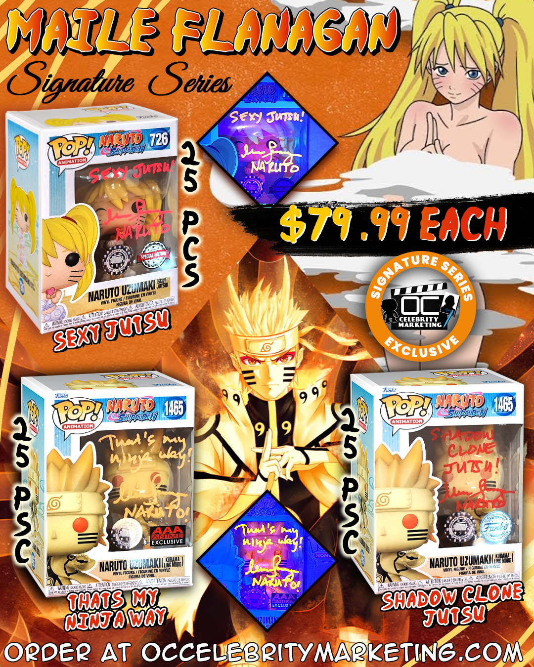 Maile Flanagan Signature Series: Naruto Shippuden Naruto Uzumaki Funko (#/25)