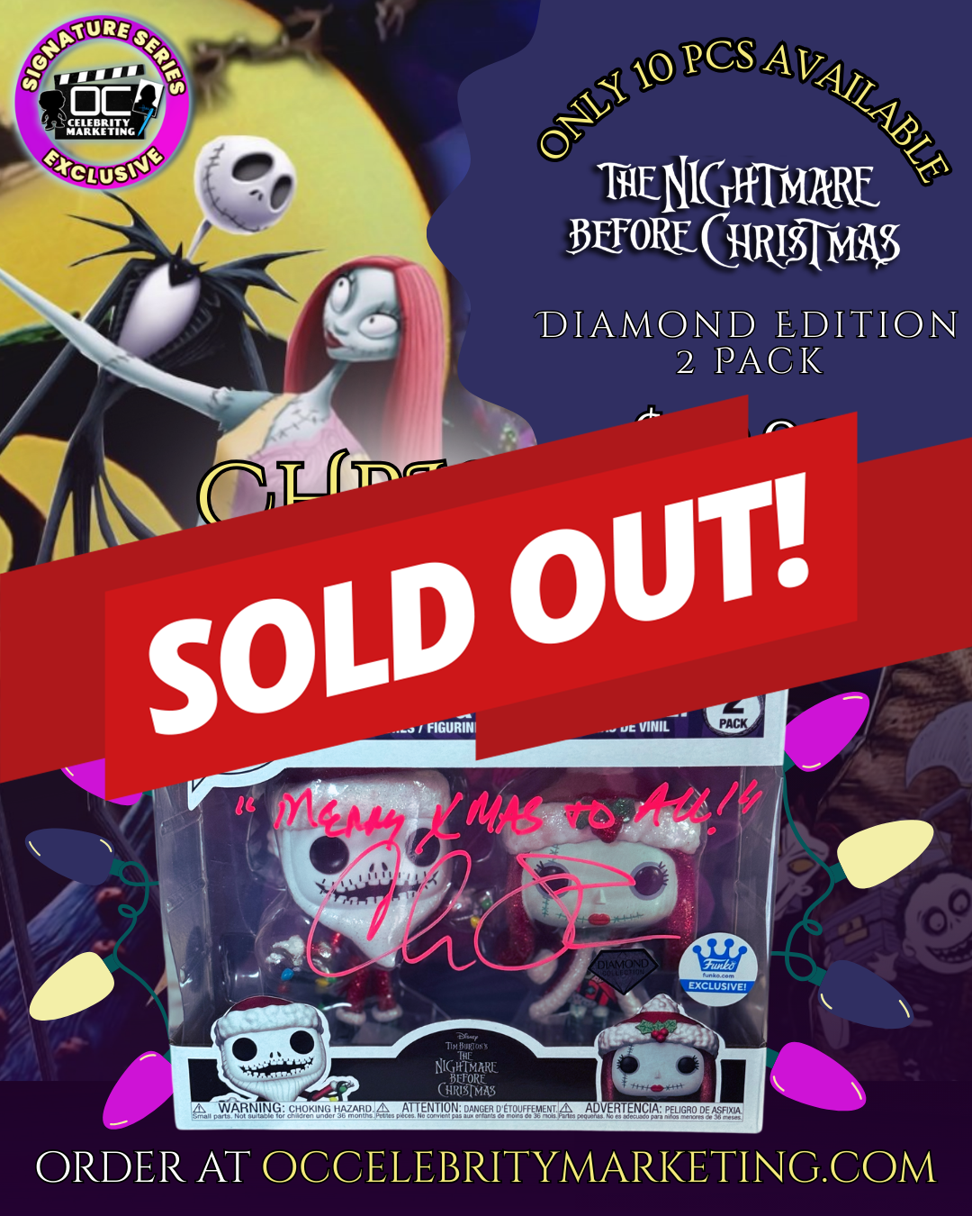 Chris Sarandon Signature Series: The Nightmare Before Christmas Santa Jack and Christmas Sally 2 Pack (#/10)