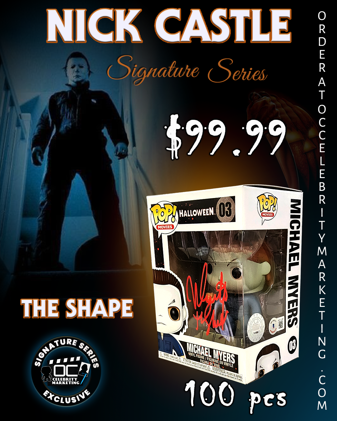 Nick Castle Signature Series: Halloween Michael Myers Funko #03 (#/100)