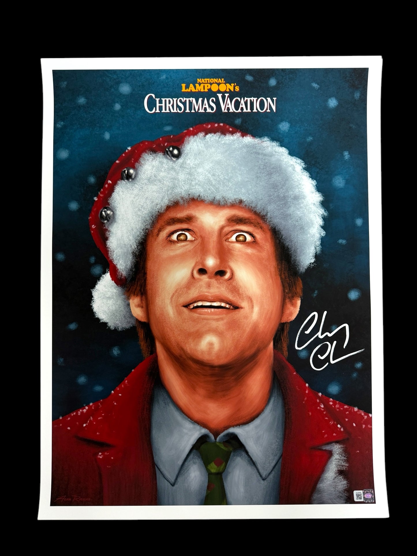 Chevy Chase signed 18" x24" Christmas Vacation Clark Griswold Fine Art Giclee Print