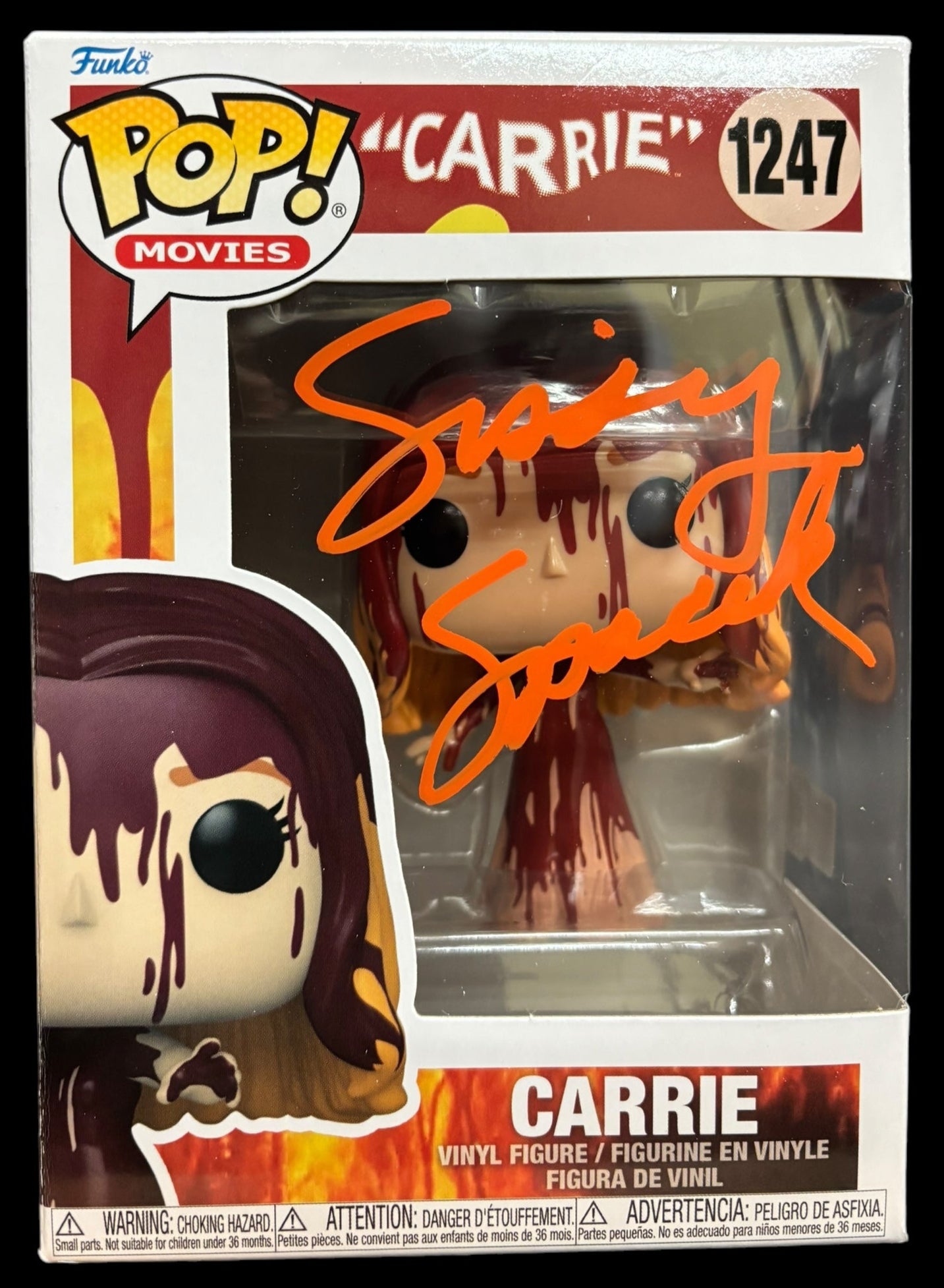 Sissy Spacek signed Carrie Funko Pop! #1247 (Orange)