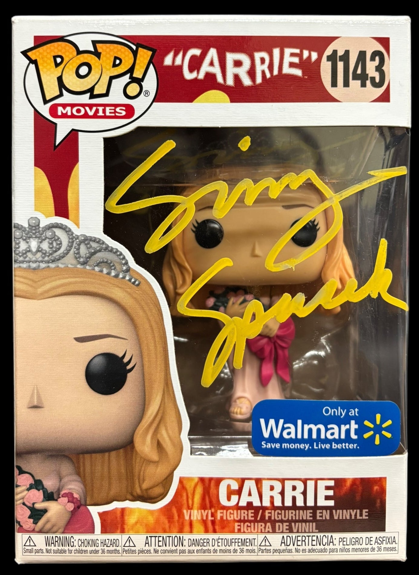 Sissy Spacek signed Walmart Exclusive Carrie Funko Pop! #1143
