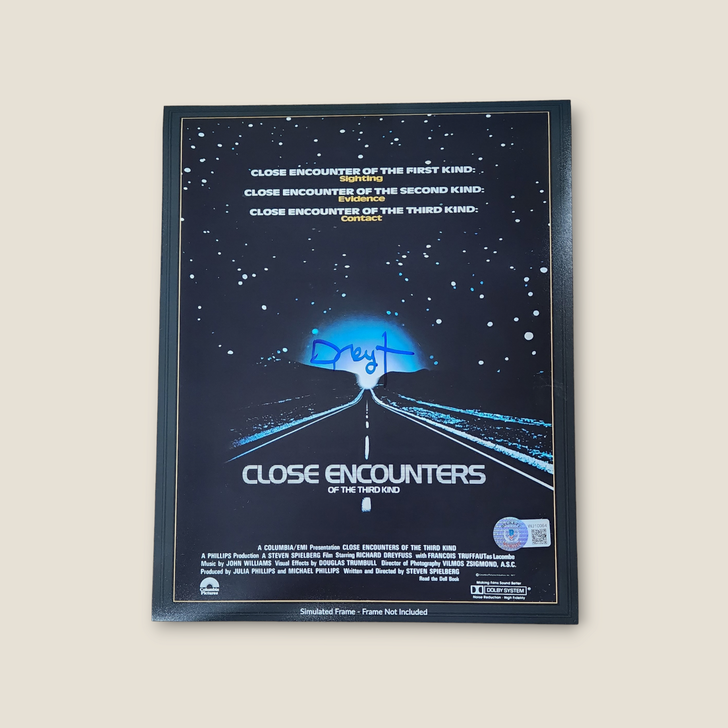 Richard Dreyfuss signed 8x10 Close Encounters of the 3rd Kind photo auto BAS QR