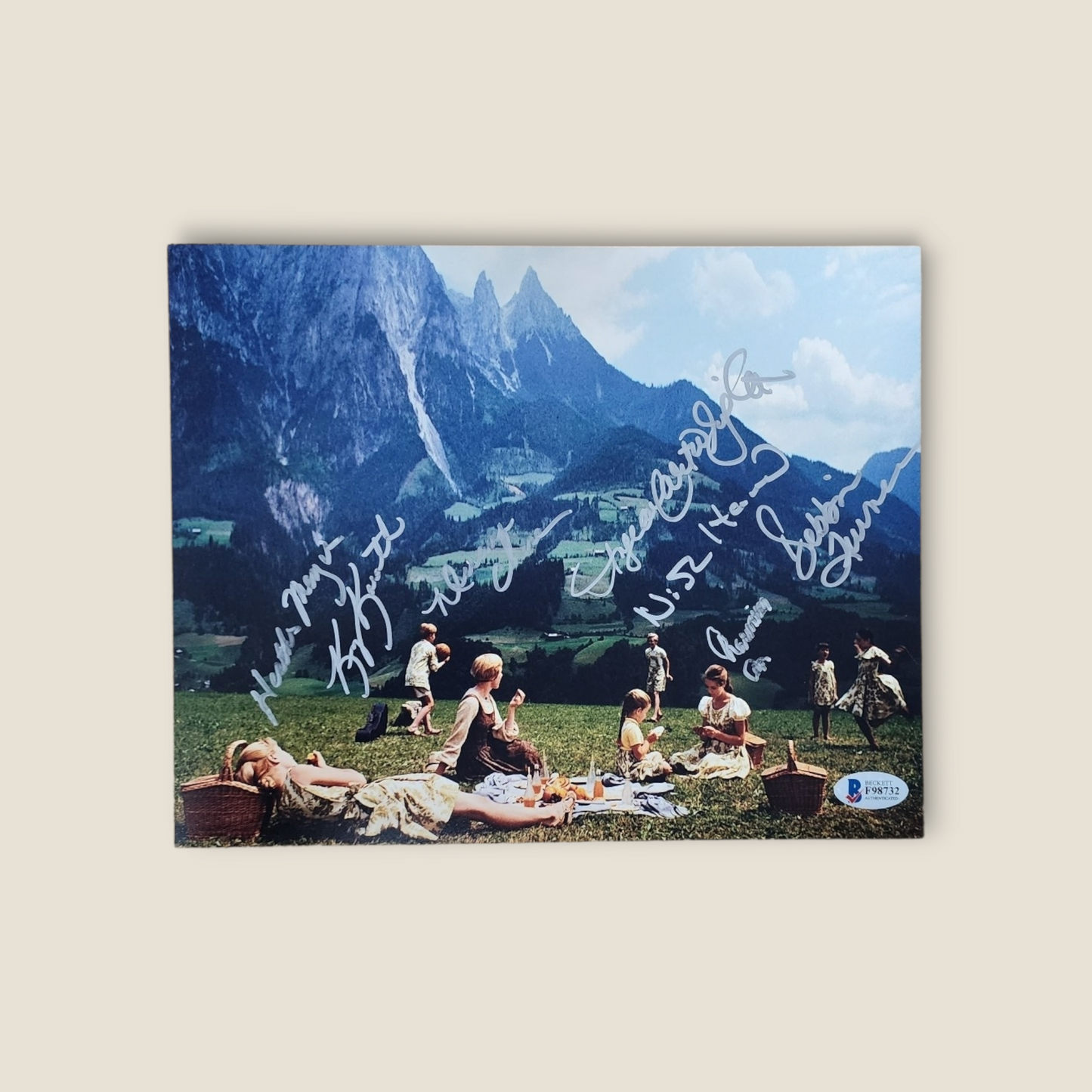 The Sound of Music Cast (7) signed 8x10 The Hills photo autographed Beckett LOA