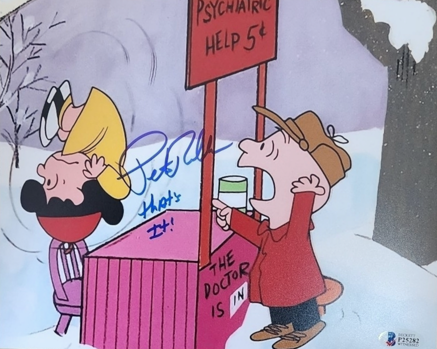 Peter Robbins signed 8x10 A Charlie Brown Christmas "That's It!" photo BAS COA