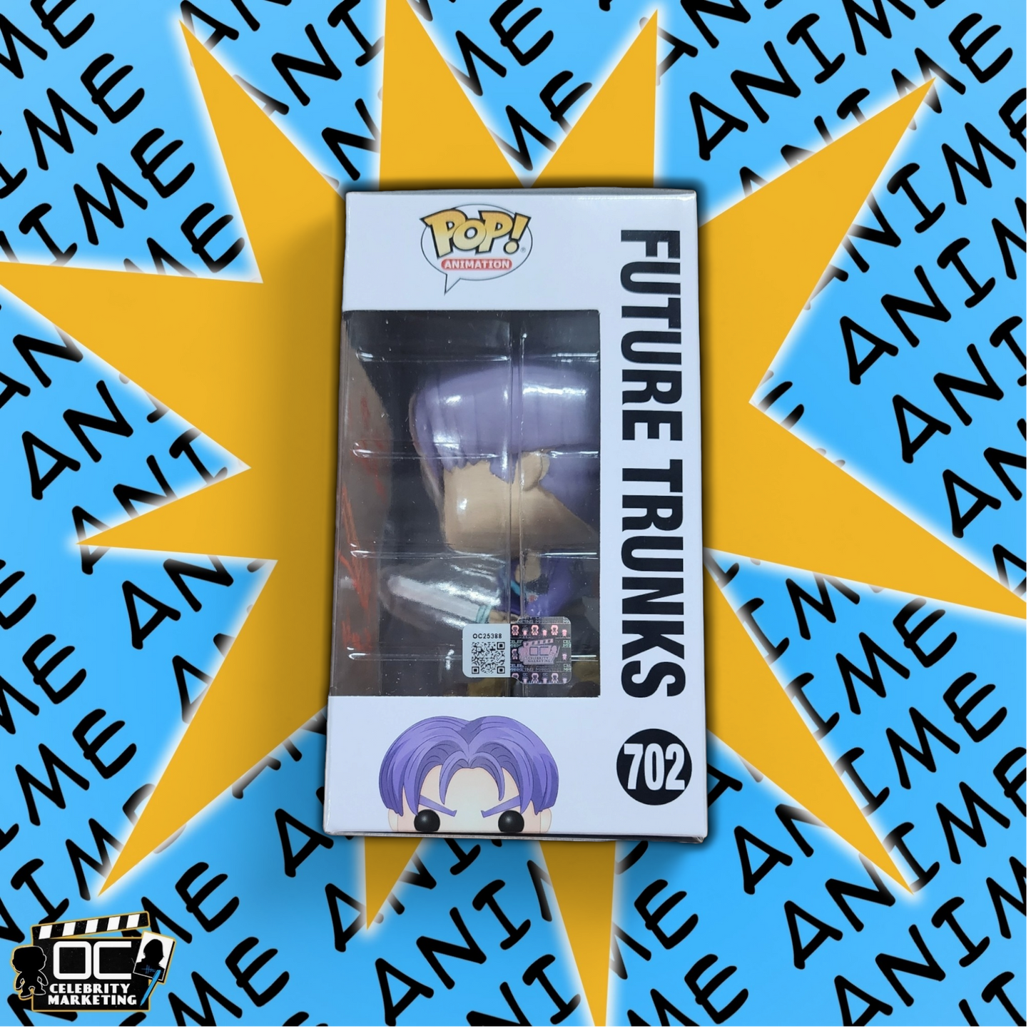 Eric Vale signed Dragon Ball Z Future Trunks Funko #702 auto QR code OCCM -QO