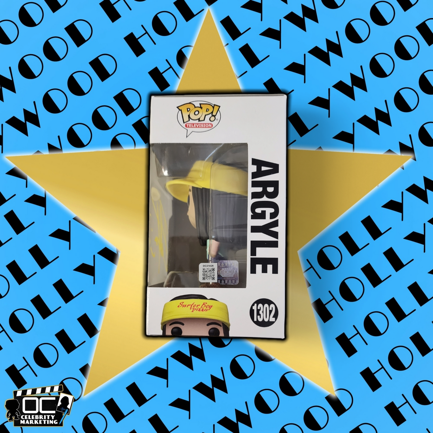 Eduardo Franco signed Netflix Stranger Things Argyle Funko #1302 OCCM QR code-Y