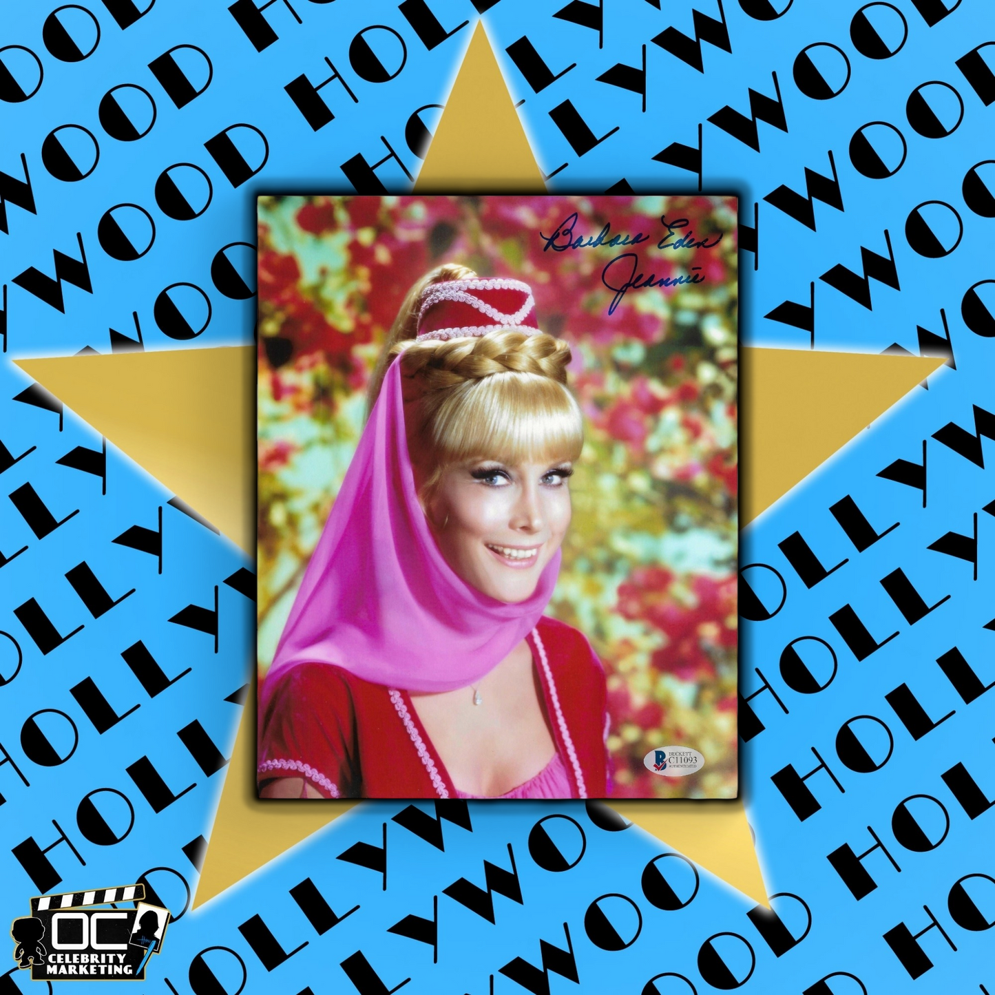 Barbara Eden signed 8x10 I Dream of Jeanie photo autographed Beckett COA
