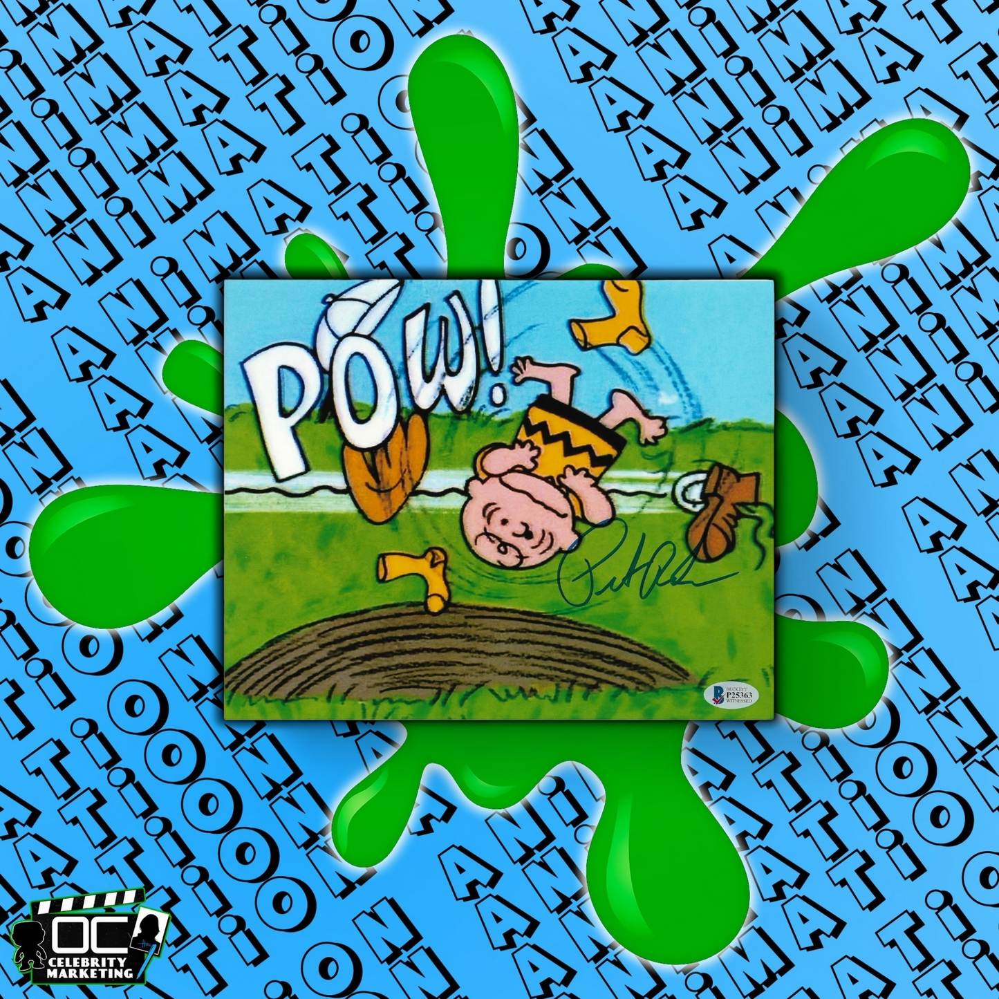 Peter Robbins signed 8x10 Baseball Charlie Brown photo autographed Beckett COA