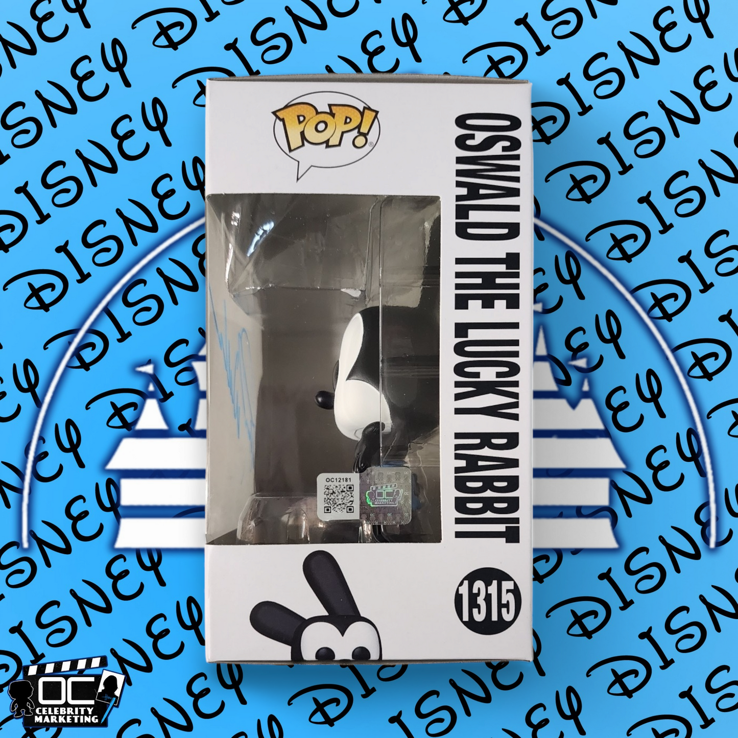 Frank Welker signed Disney 100 Oswald The Lucky Rabbit Funko 1315 OCCM QR auto A