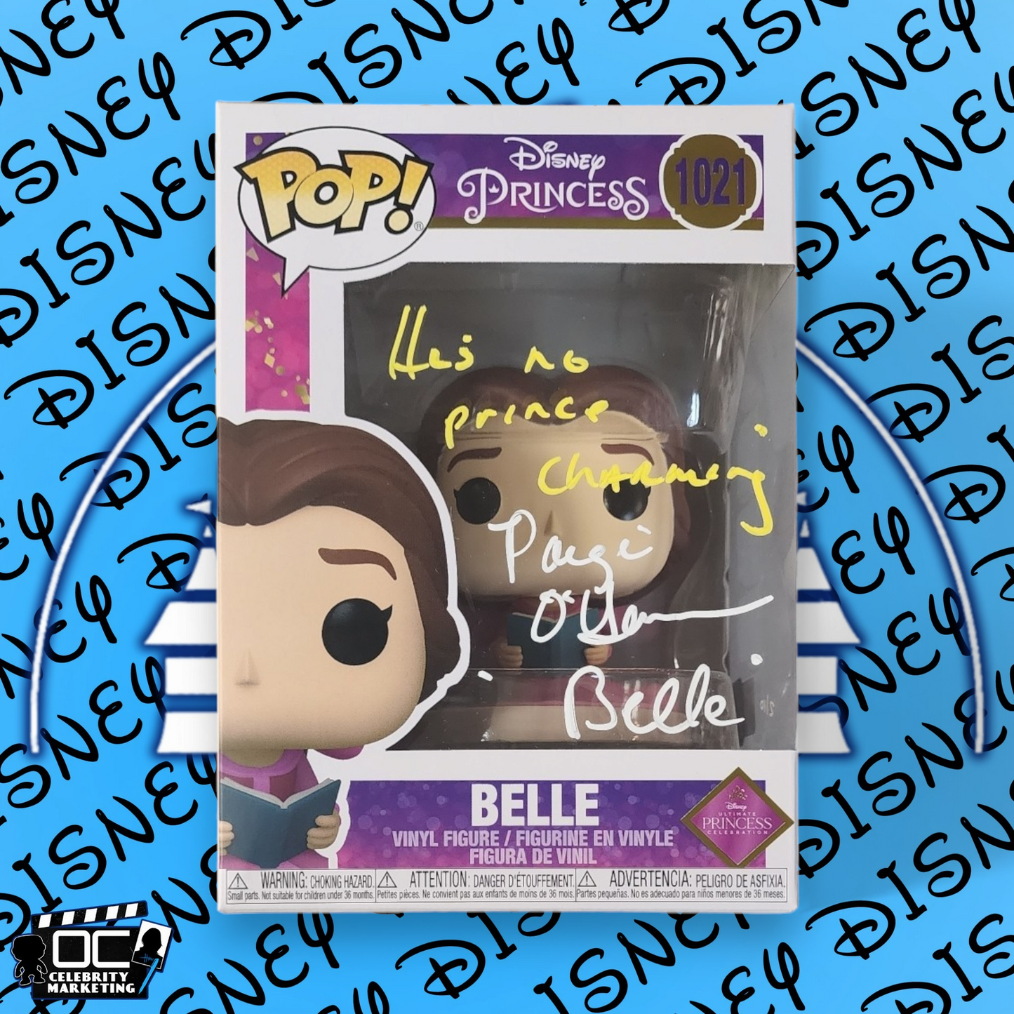 Paige O'Hara signed Ultimate Princess Celebration Belle Funko 1021 OCCM QR-YW