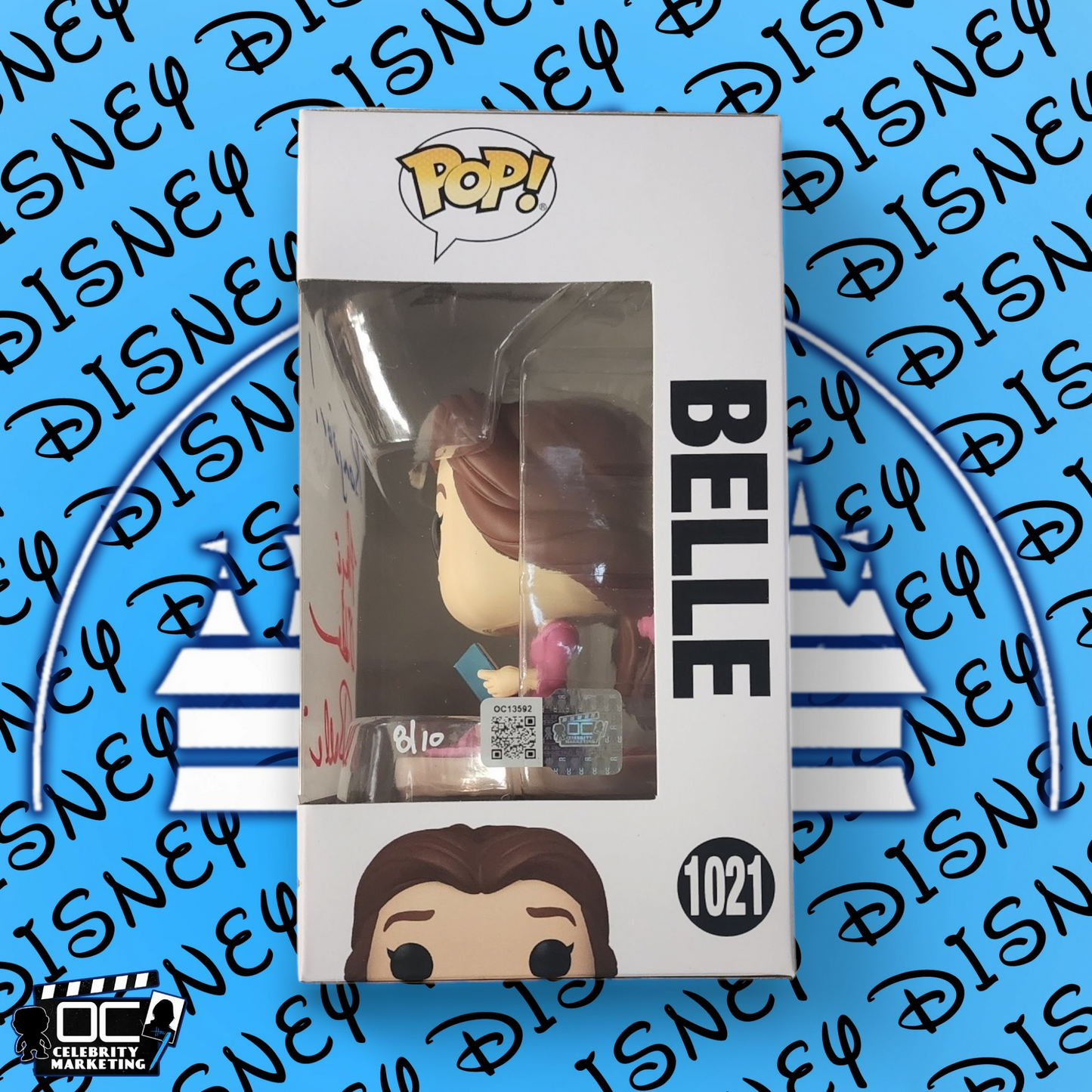 Paige O'Hara signed Ultimate Princess Celebration Belle Funko 1021 OCCM QR-BR