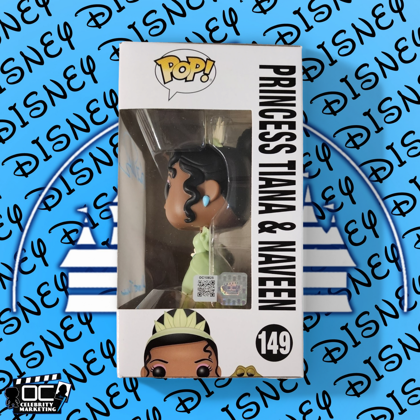 Anika Noni Rose signed Disney Princess Tiana & Naveen Funko #149 OCCM QR Auto-A