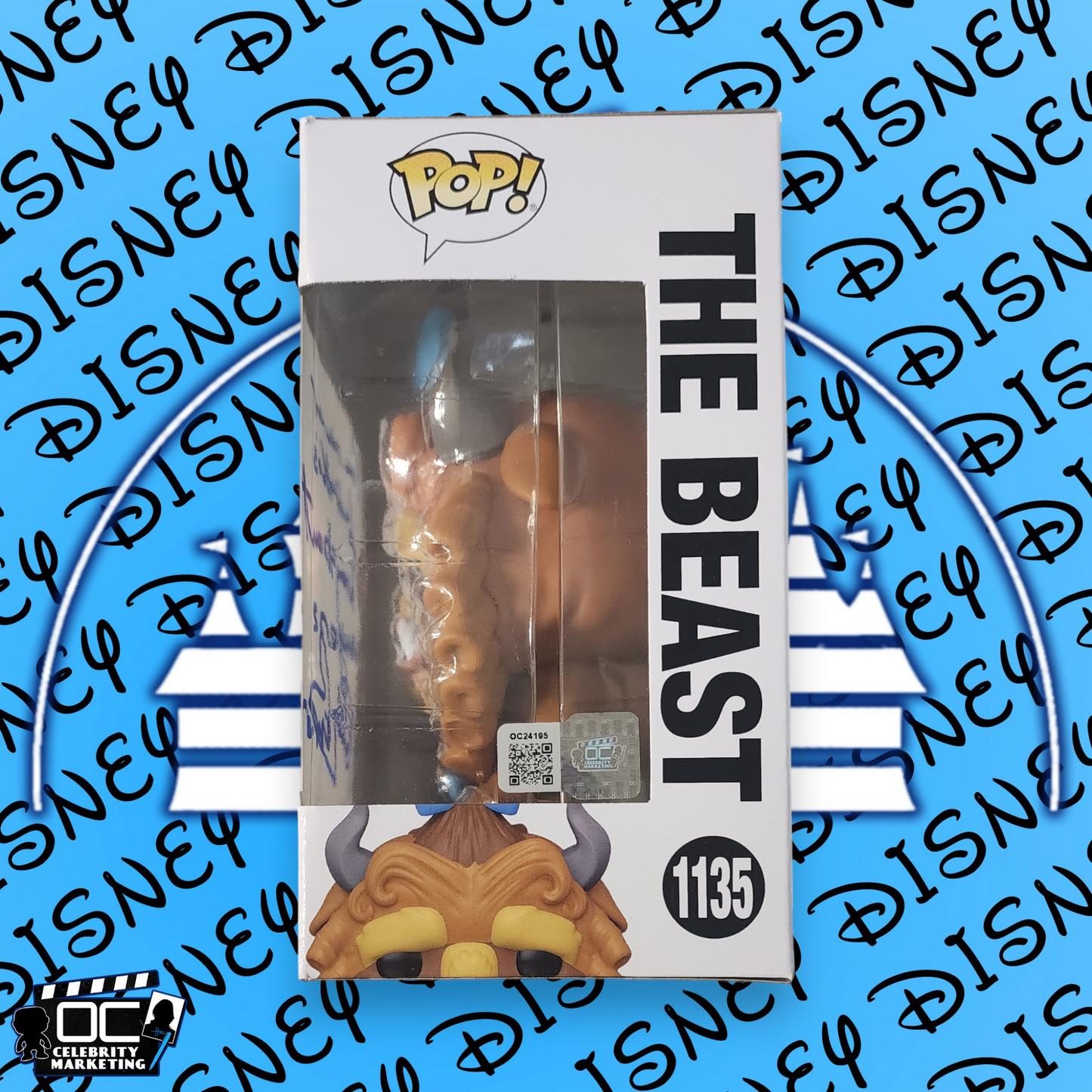 Robby Benson signed Beauty & The Beast BEAST Funko 1135 OCCM QR Autograph-QB