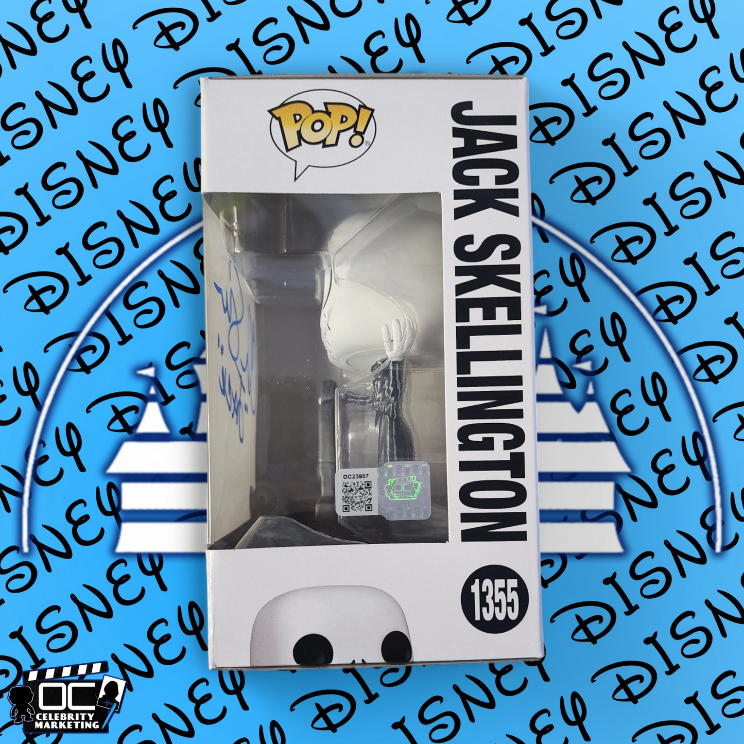 Chris Sarandon signed Jack Skellington Funko Disney NBC #1355 OCCM QR code Auto