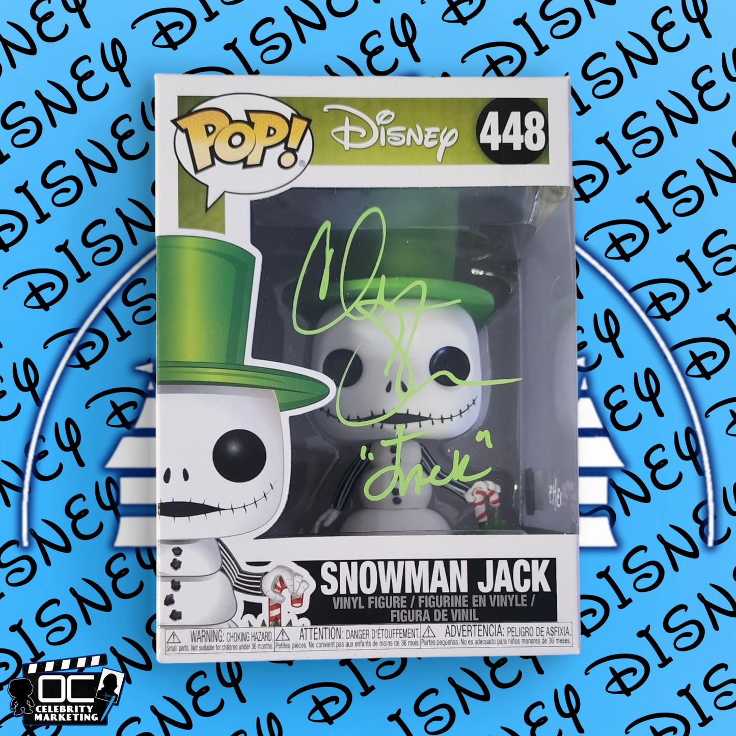 Chris Sarandon signed Snowman Jack Funko Disney NBC #448 OCCM QR code Auto-G